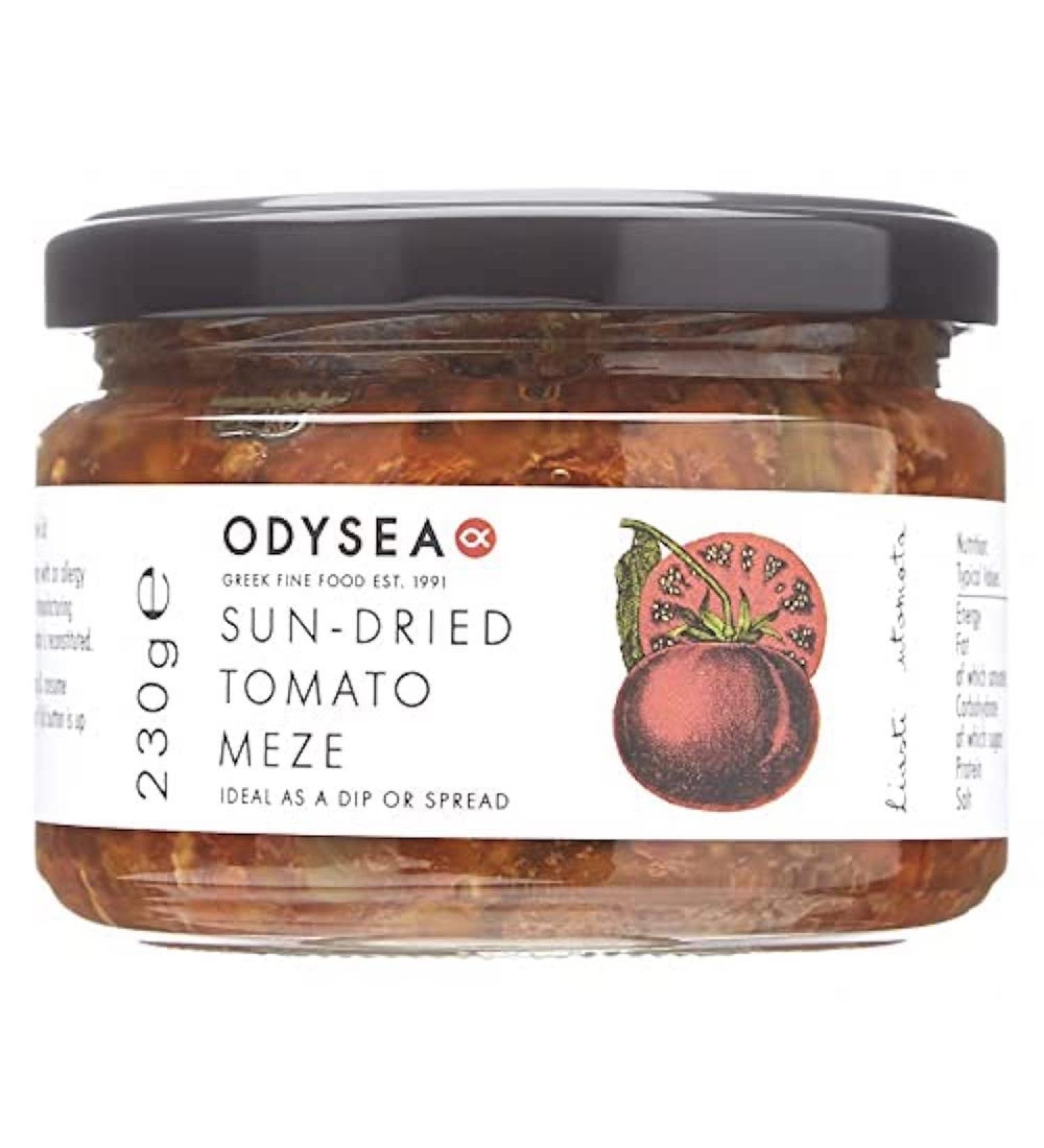 Odysea Sun-Dried Tomato Meze 230g Glass Jar - Pack of 1 - Buy Online on GoSupps.com