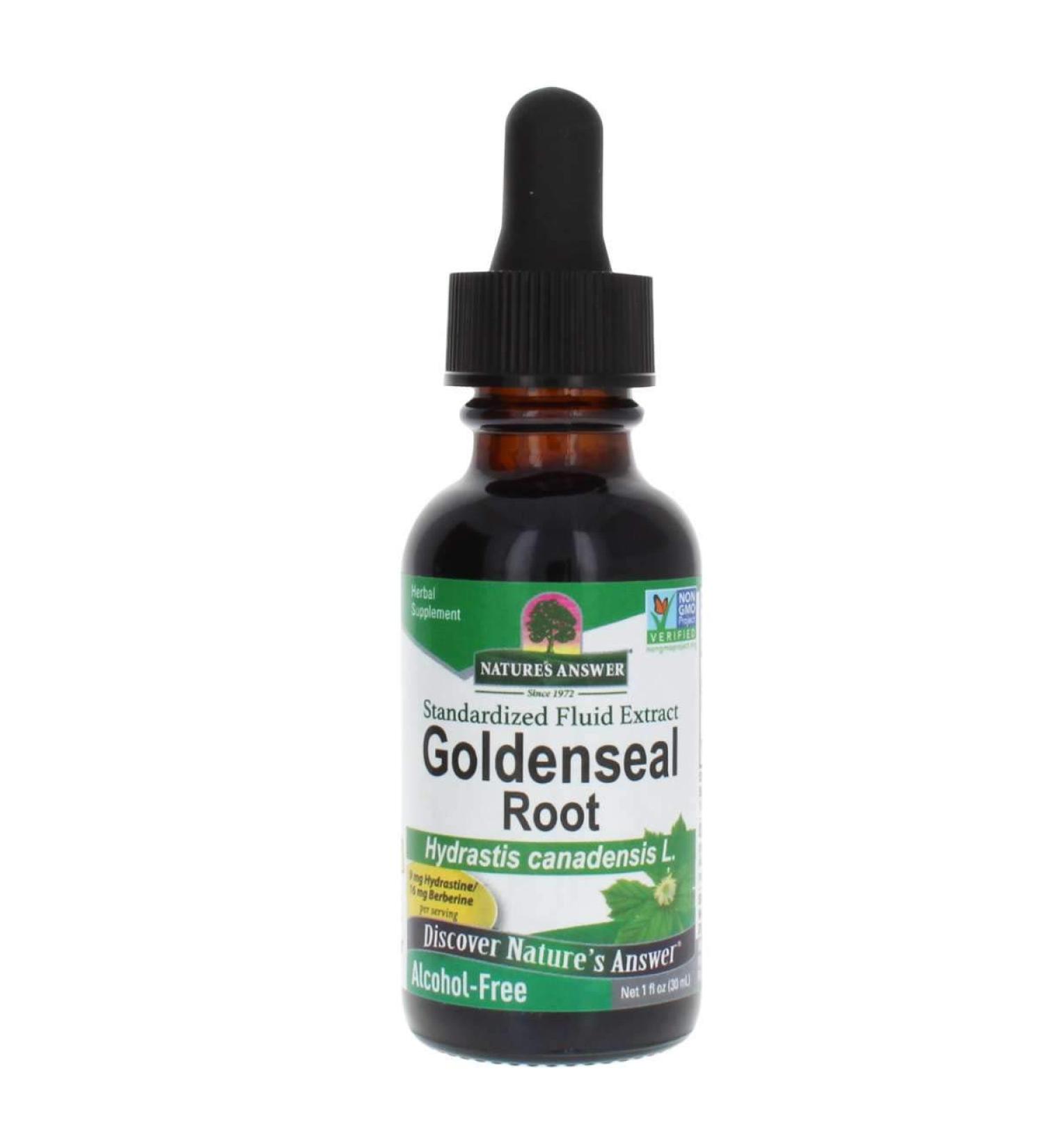 Nature's Answer Golden Seal Root Extract | Alcohol-Free, 1oz | Immune Booster with Hydrastine & Berberine | Lung Health Support | Single Count - Buy Online on GoSupps.com