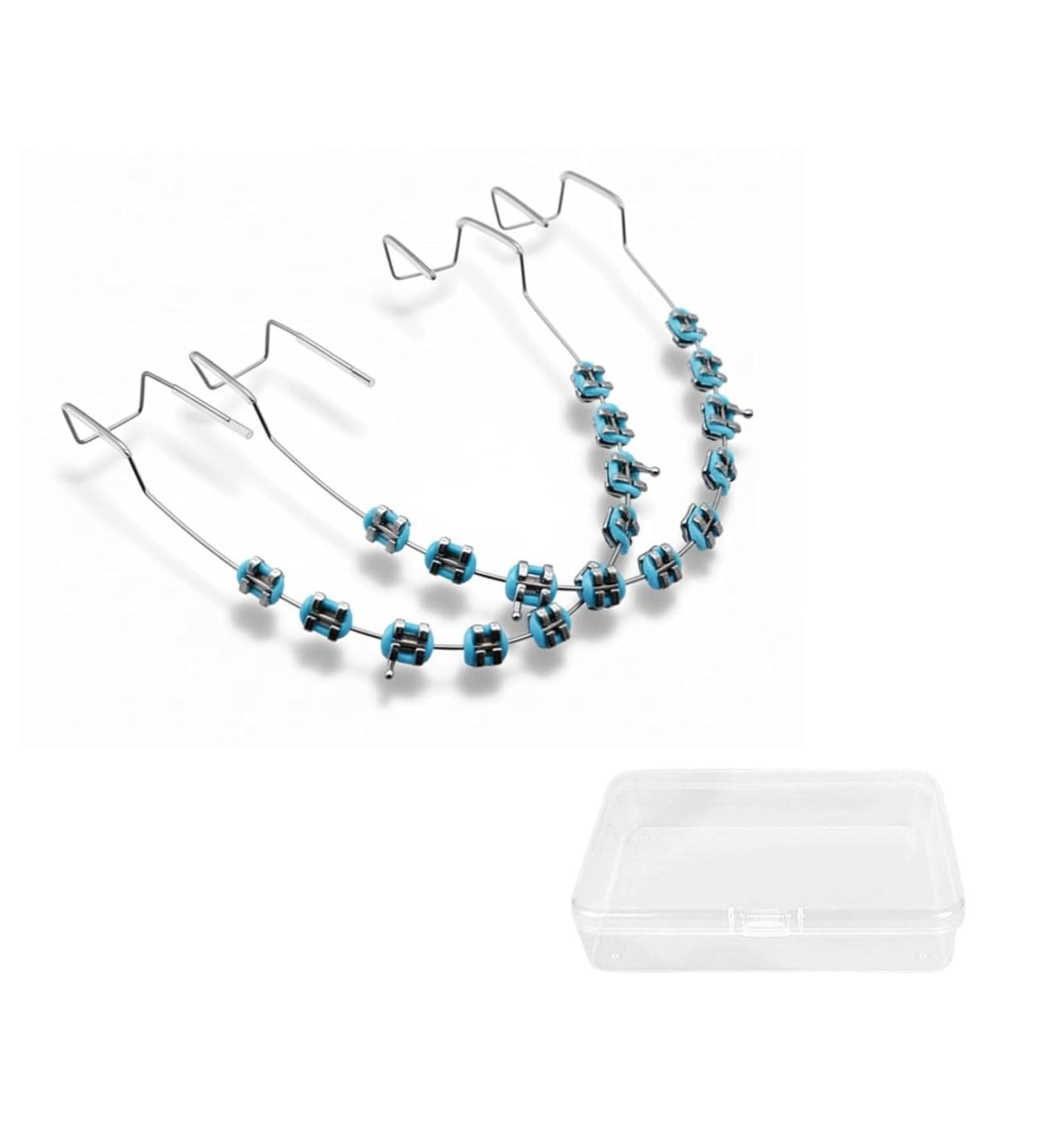 2 PCS Clip on Fake Braces Temporary Fakes Teeth Kit Brackets Dientes - Buy Online on GoSupps.com