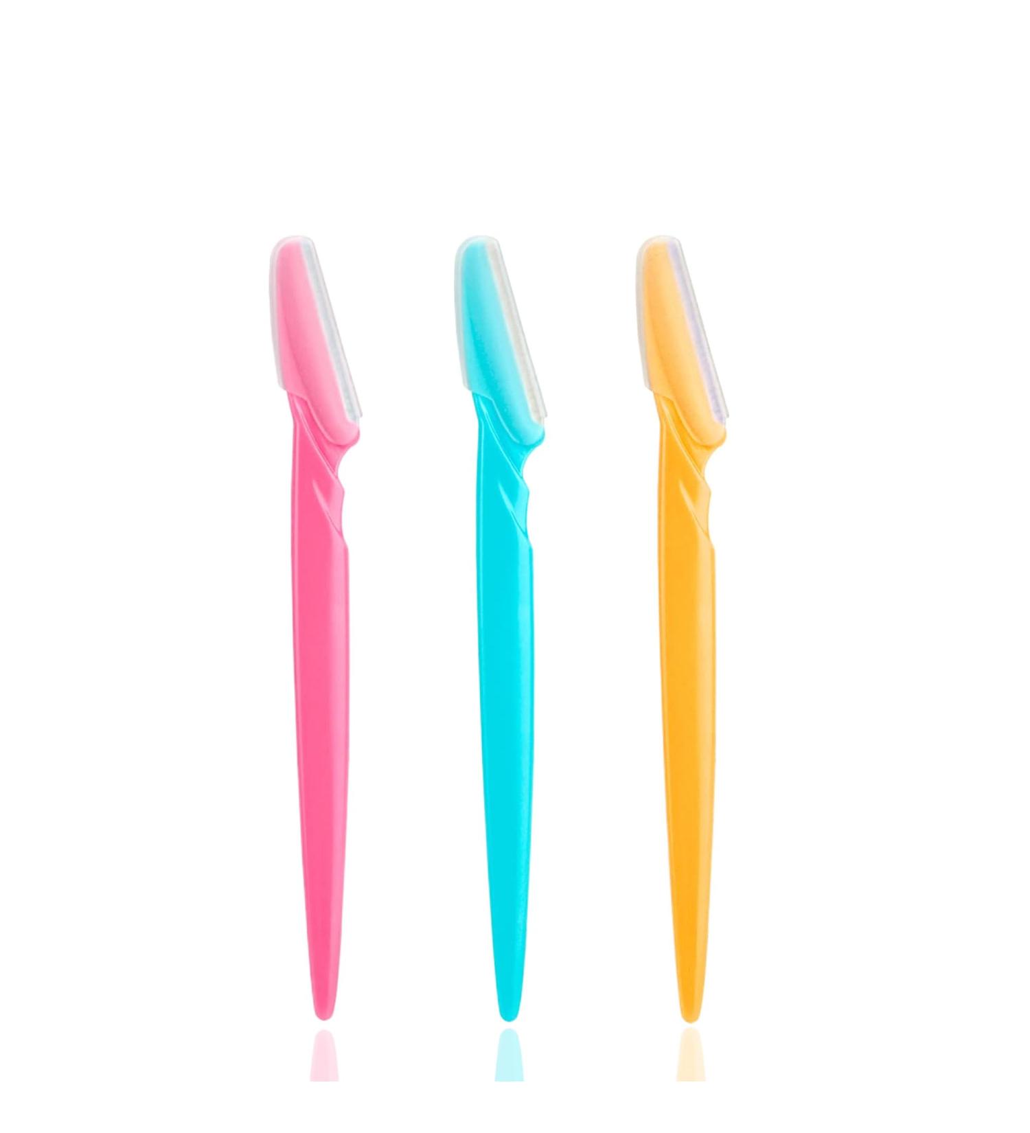 Soft N Style Ladies Eyebrow Grooming Razors - Set of 3 Multicolor Shavers for Perfect Eyebrows | International Shipping - Buy Online on GoSupps.com