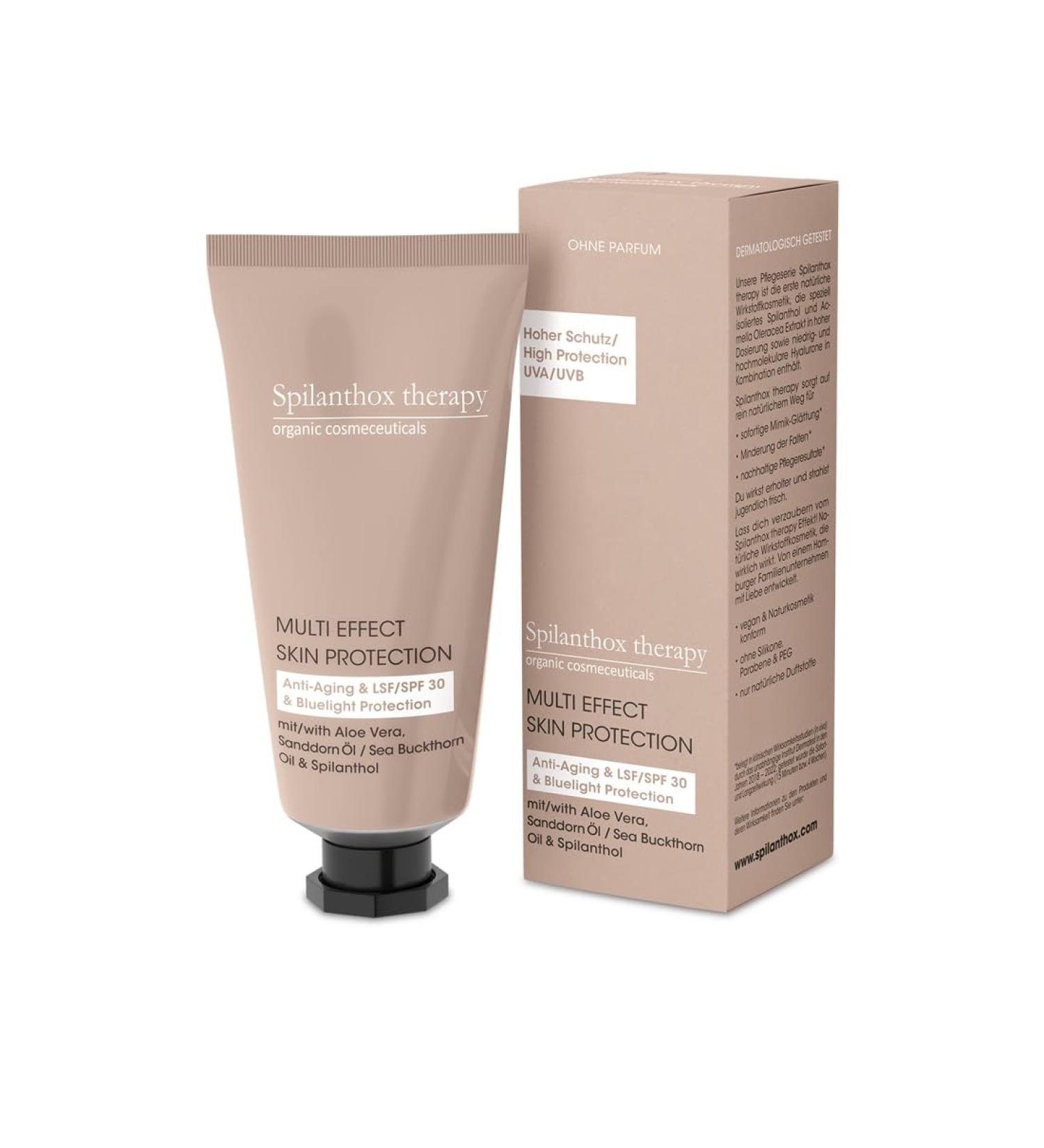 Spilanthox therapy - Multi Effect Skin Protection - Skin Care with SPF 30 for Anti-Ageing & Bluelight Protection - Dermatologically Tested - Sun Cream - Vegan Cosmetics - 30ml - Buy Online on GoSupps.com