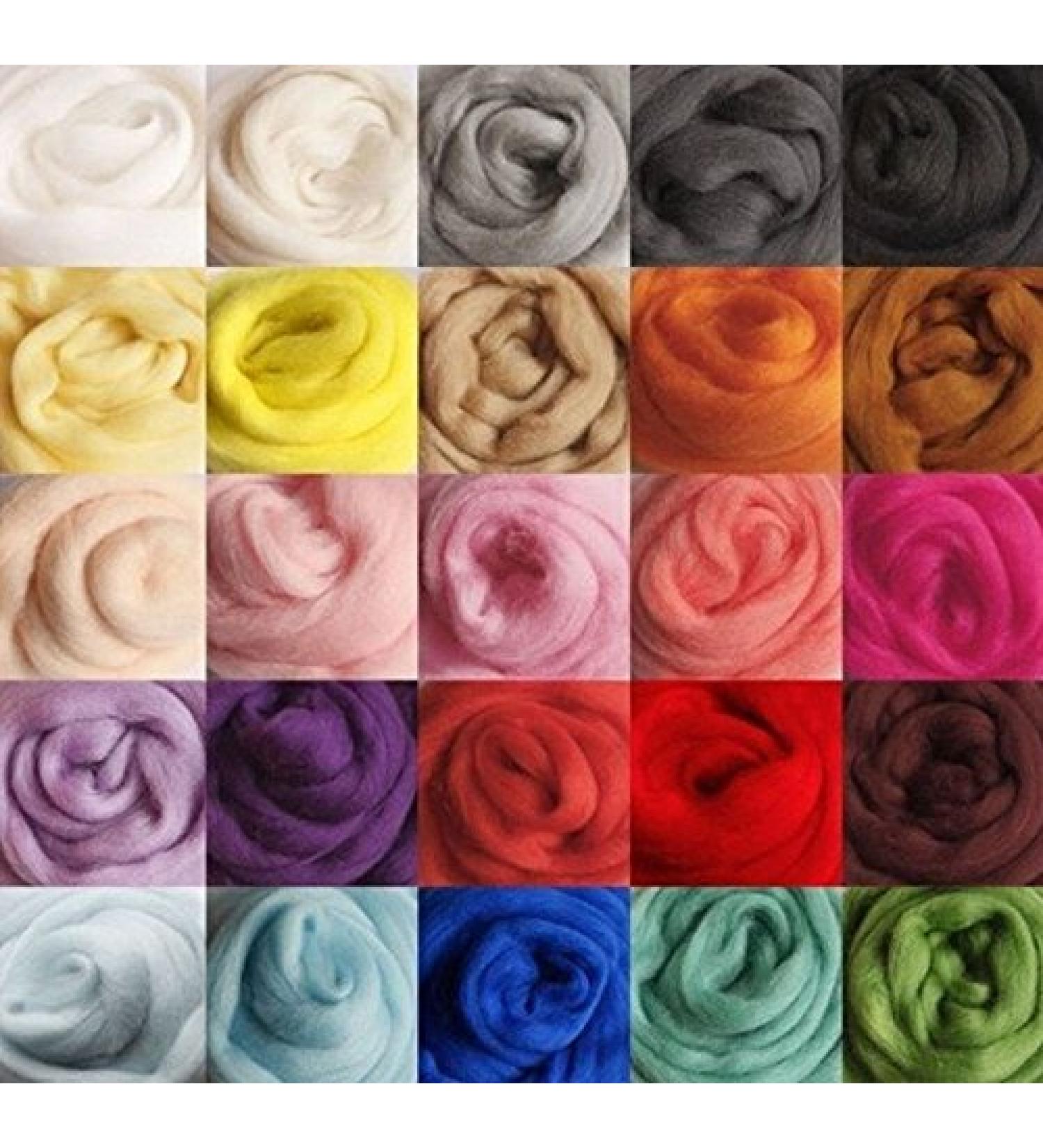 DOD-Life 36 Colors Merino Wool Roving for Needle Felting & Hand Spinning - 108g - Buy Online on GoSupps.com