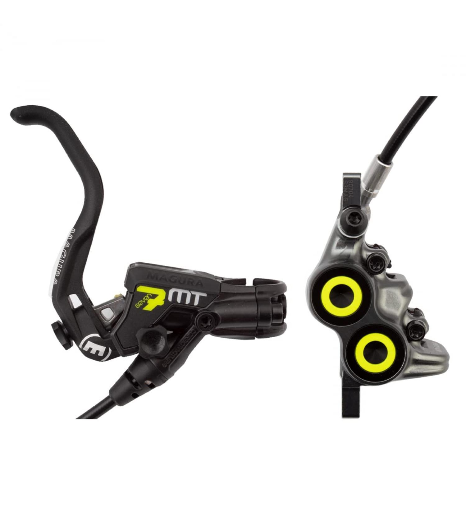 Magura USA MT7 Pro Disc Brake Black/Neon Yellow, Left or Right