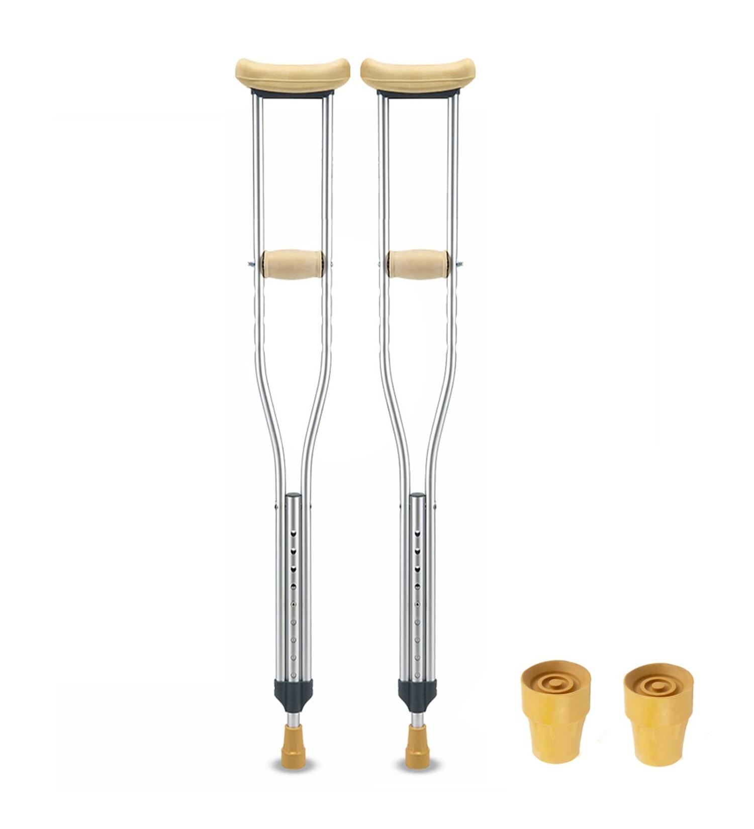 Adult Underarm Crutches (1 Pair) Adjustable Aluminum Crutches Walking Sticks for Elderly People with Disabilities Ergonomic Medical Crutches Anniversary Lucky Star - Buy Online on GoSupps.com