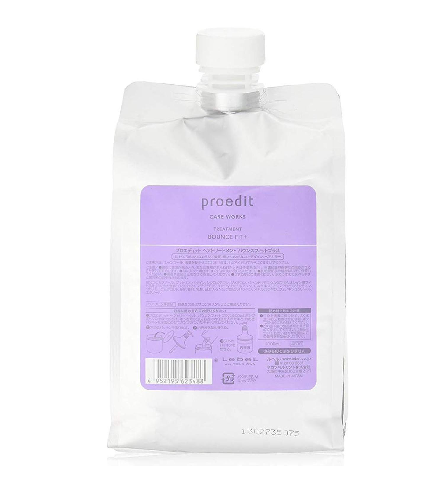 Lebel Proedit Care Works Treatment Bounce Fit Plus - 1000ml - Refill (Green Tea Set)