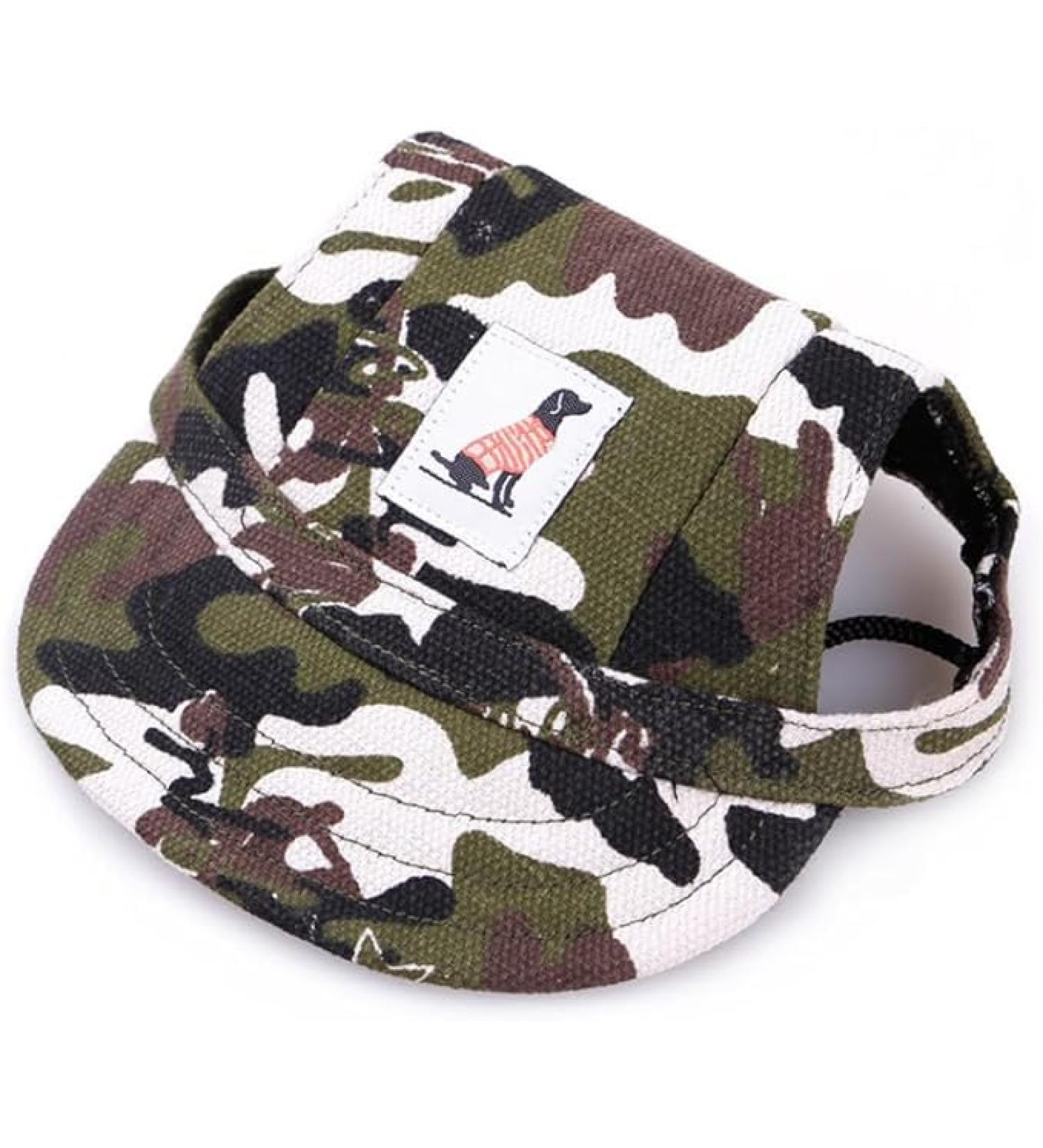 Adjustable Dog Sun Hat - Baseball Cap with Ear Holes & Chin Guard for Ultimate Protection - Buy Online on GoSupps.com