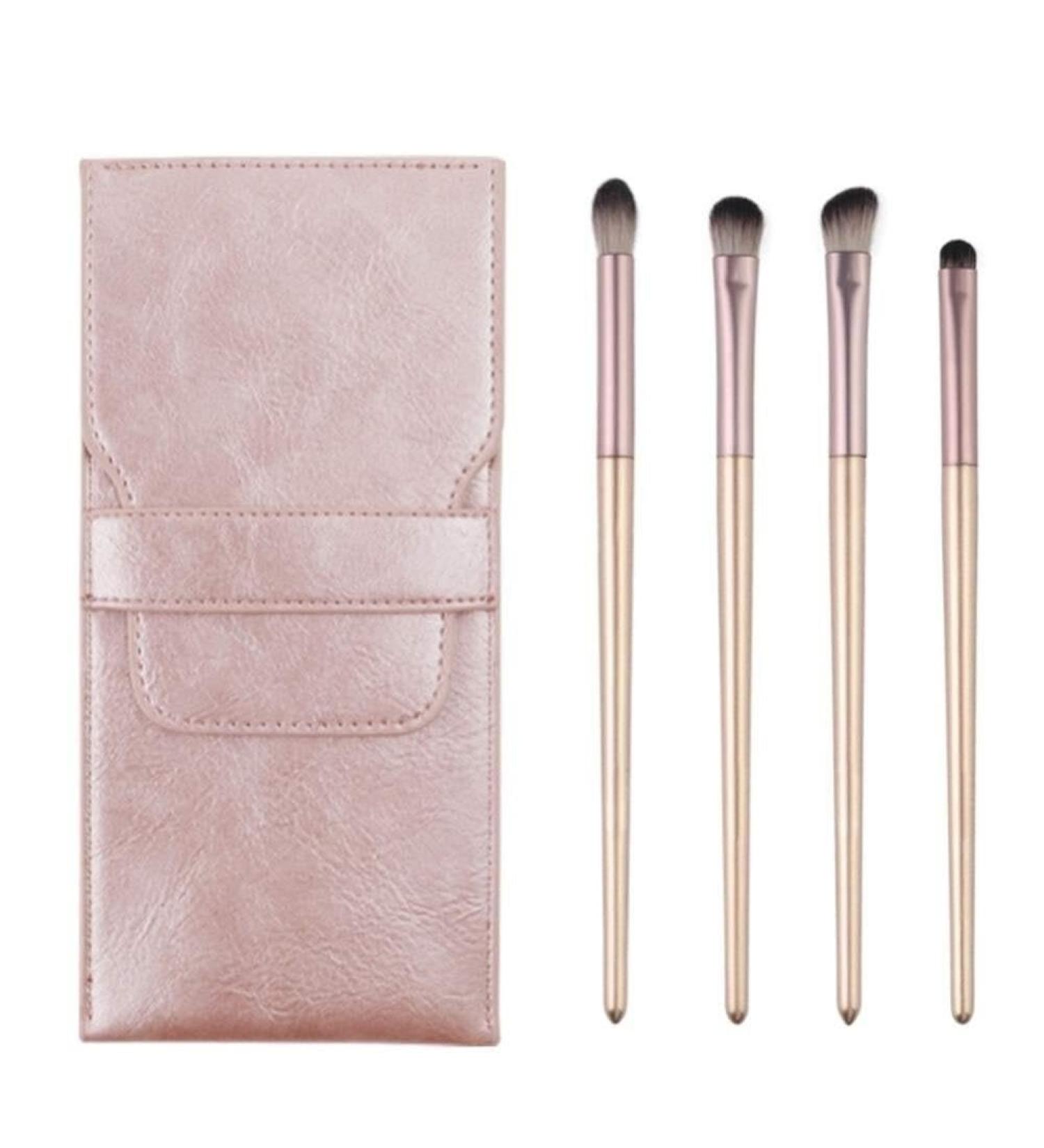 Buy Portable Eye Shadow Makeup Brush Set - 4 Multifunctional Brushes & Travel Bag - Ideal for Flawless Application - International Shipping Available - Buy Online on GoSupps.com
