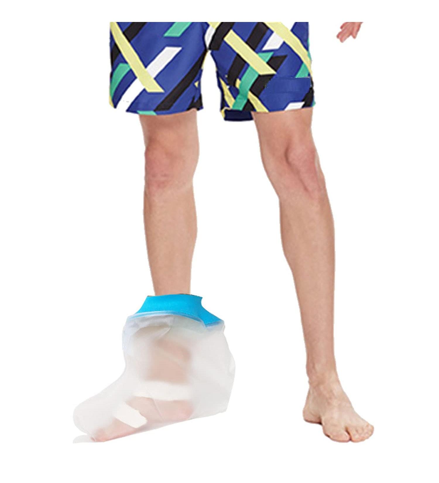 Waterproof Cast Cover for Shower - Adult Ankle Protector for Wound, Broken Bones - Blue - Buy Online on GoSupps.com