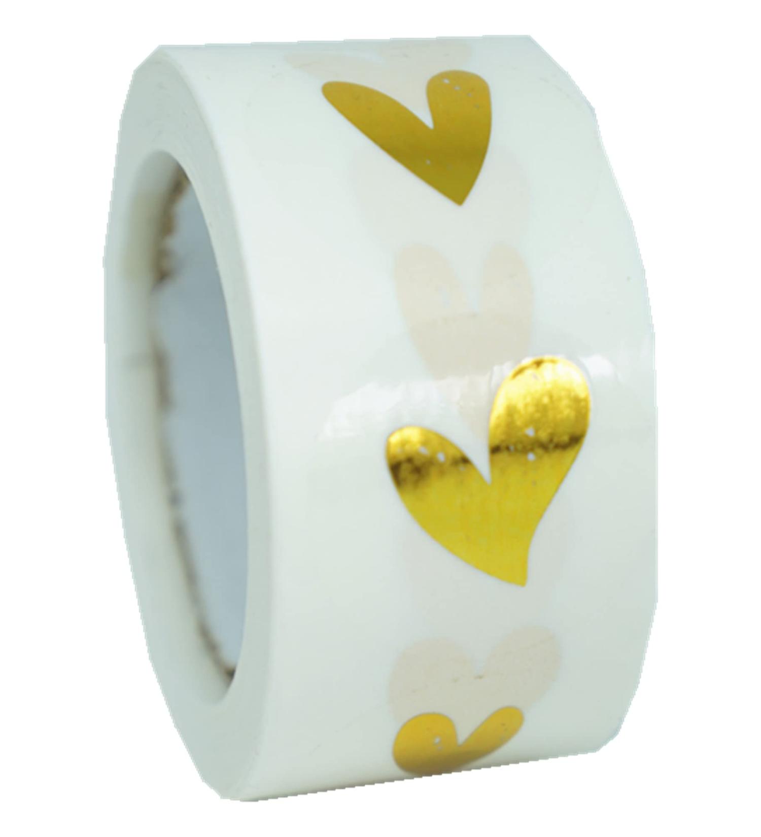 500 Pcs Heart Stickers Gold Foiled Heart Envelope Seals Stickers - 1 inch Valentine's Day Heart Stickers for Wedding Favors Bridal Shower Baby Shower Birthday Invitations Gift Packaging - Buy Online on GoSupps.com