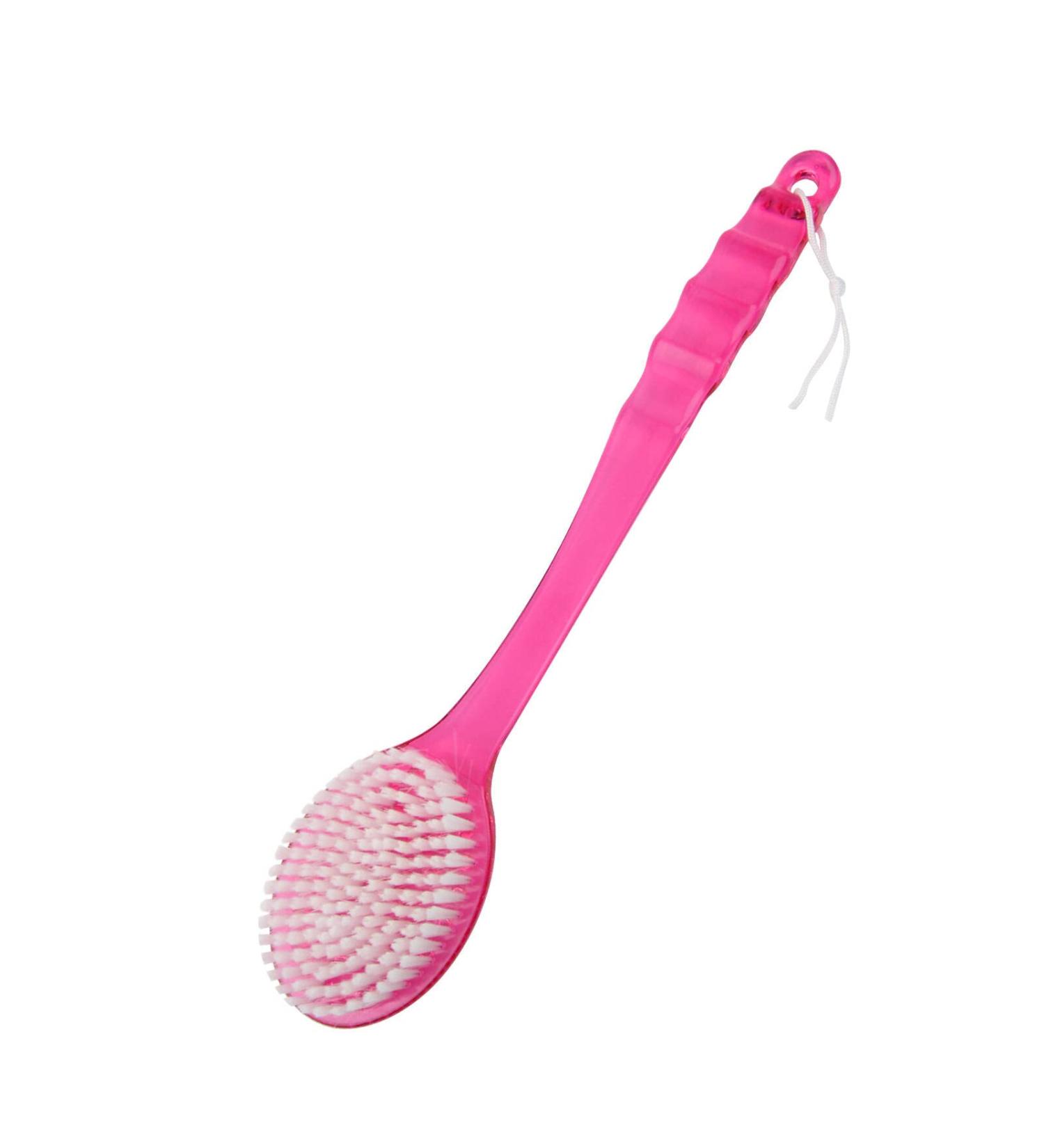 YEEPSYS Bath Brush with Long Handle for Exfoliating Back, Body, and Feet - Red Plastic Scrubber (1PC) - Buy Online on GoSupps.com