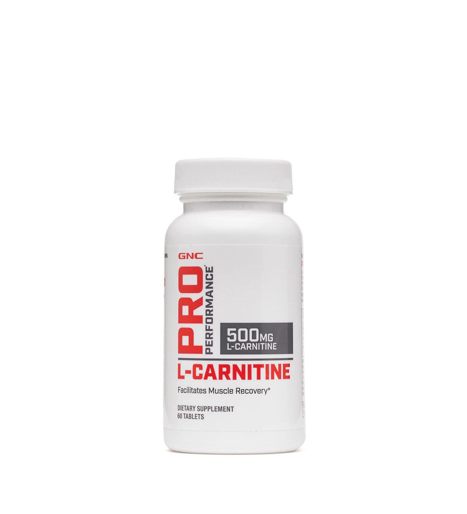 GNC Pro Performance L-Carnitine 60 Tablets - Supports Muscle Recovery - Buy Online on GoSupps.com