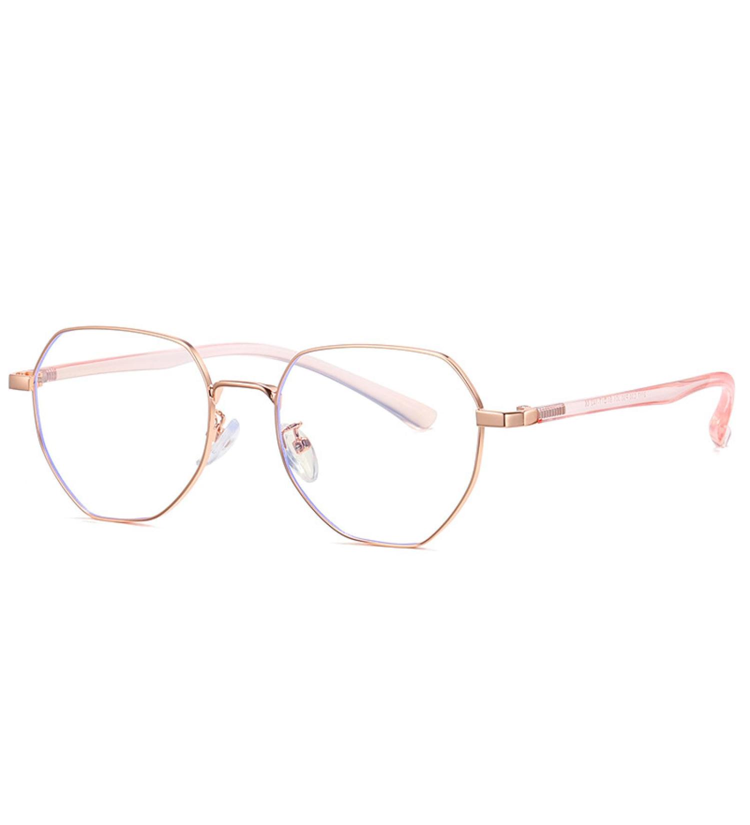 SERONI Blue Light Blocking Glasses - Metal Polygon Frame for Women & Men | Anti UV Ray Computer & Reading Glasses | Stylish Rose Gold 51mm - Buy Online on GoSupps.com