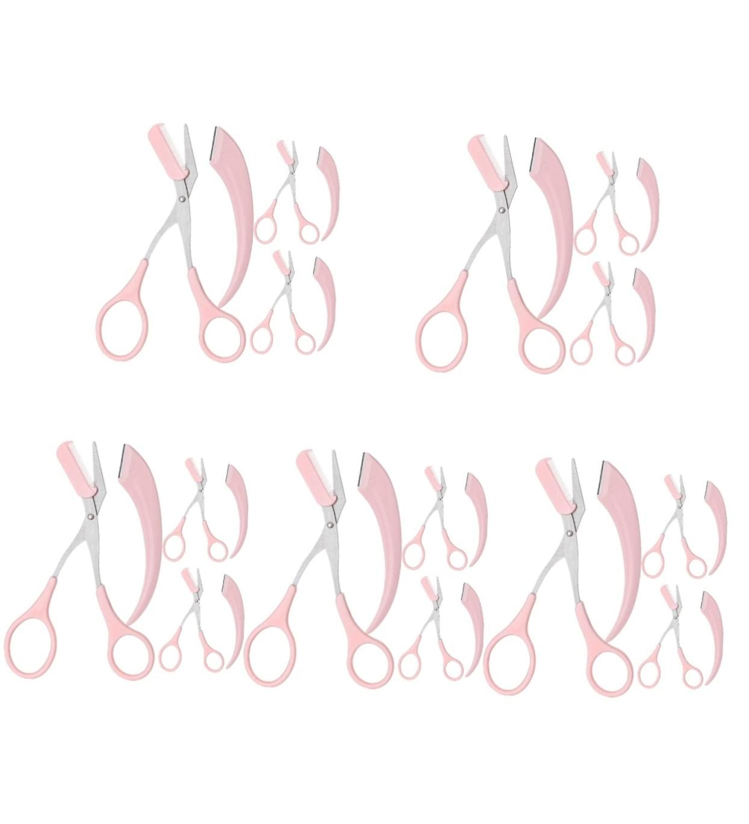 15-Piece Eyebrow Trimmer Kit for Women | Crescent Razor Scissors & Stainless Steel Tools | Perfect Shape & Precision | International Shipping - Buy Online on GoSupps.com