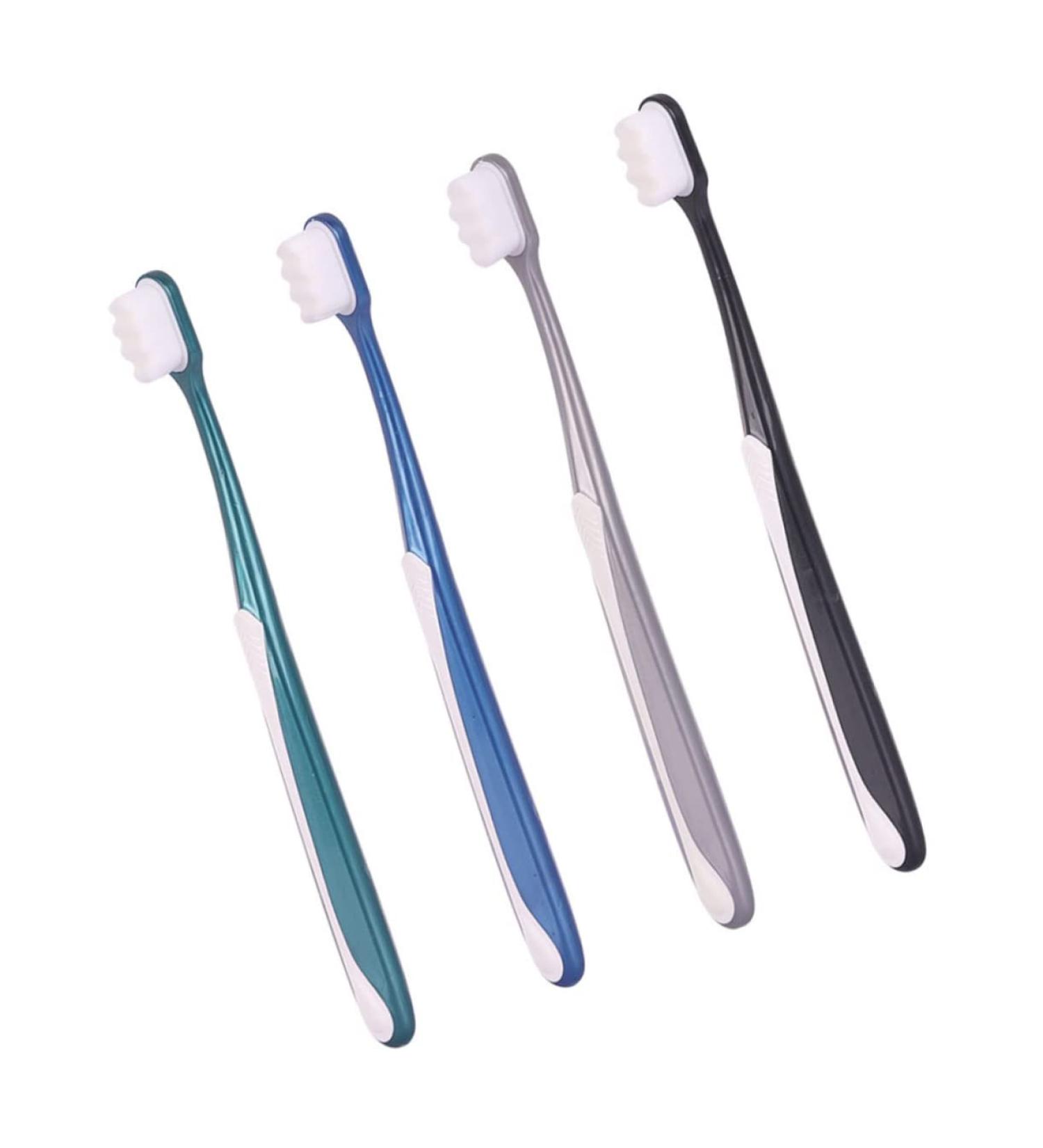 Shop Tovinanna 4-Piece Soft Toothbrush Set | Portable Oral Hygiene & Shoe Cleaning Tools - Ideal for Dental Care at Home - Buy Online on GoSupps.com