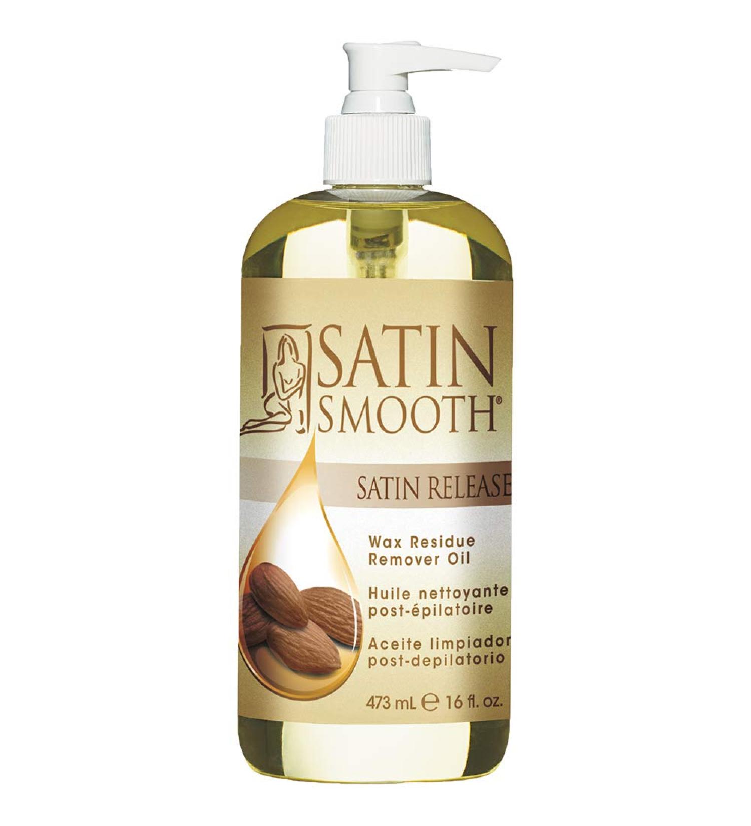 Satin Smooth Satin Release Wax Residue Remover Oil 16 oz - Gentle Wax Cleanser (1 Pack) - Buy Online on GoSupps.com