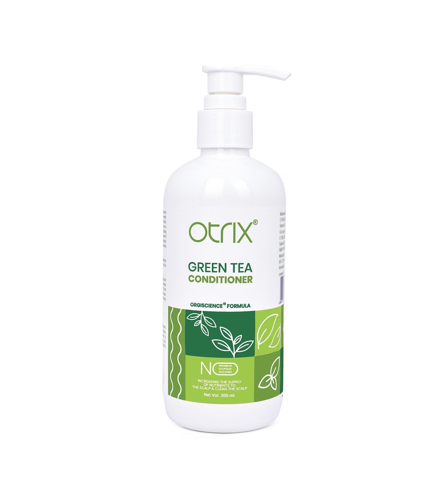 O.trix Green Tea Conditioner | Paraben-Free | Nourish & Enhance Shine for All Hair Types | 300ml for Men & Women - Buy Online on GoSupps.com
