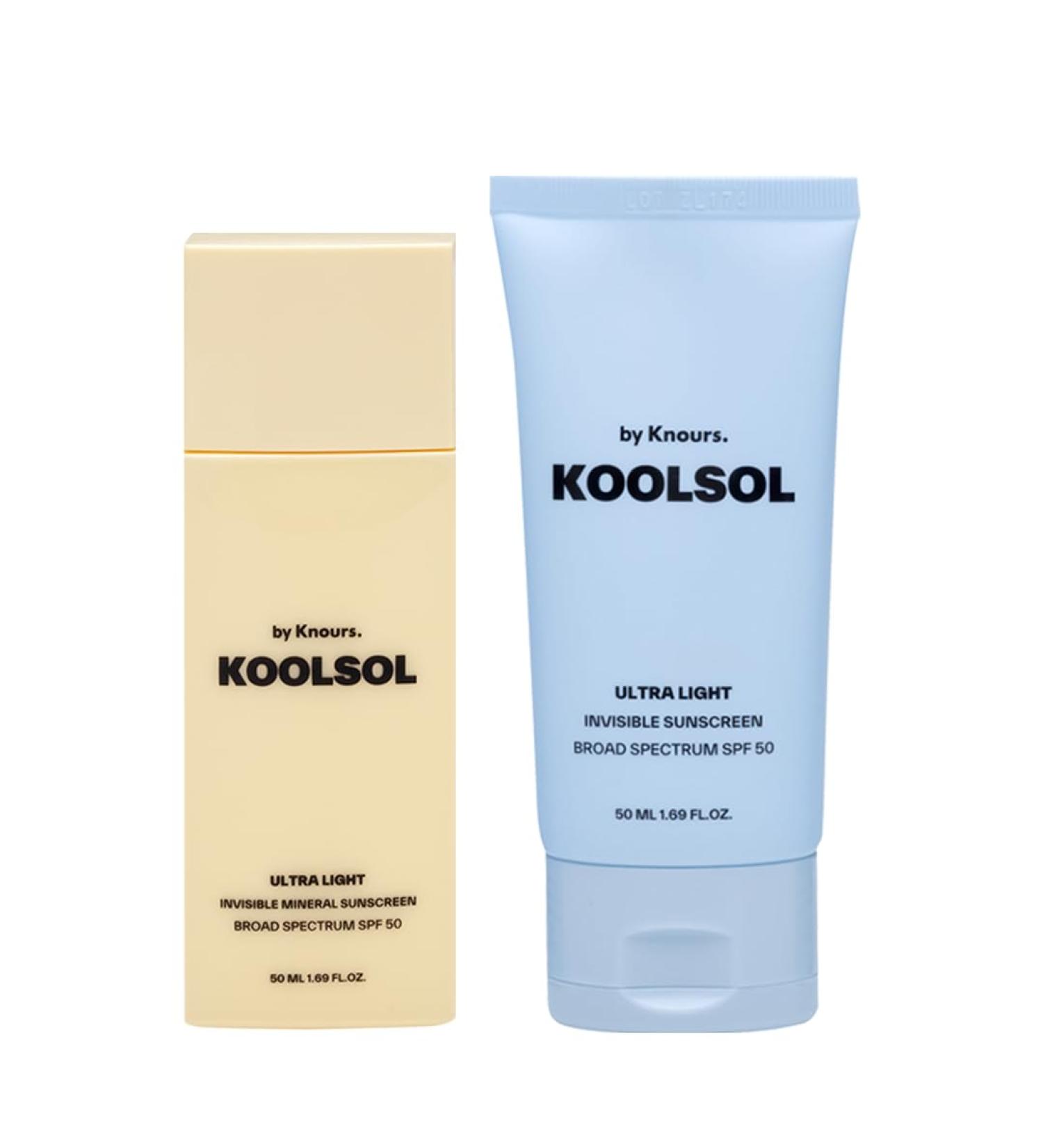 Koolsol by Knours Ultra-Light Invisible Sunscreen Bundle with Mineral Sunscreen Broad Spectrum SPF 50 Moisturizing for All Skin Types Korean Innovation 50ml/1.69 fl. oz. 2Pack - Buy Online on GoSupps.com