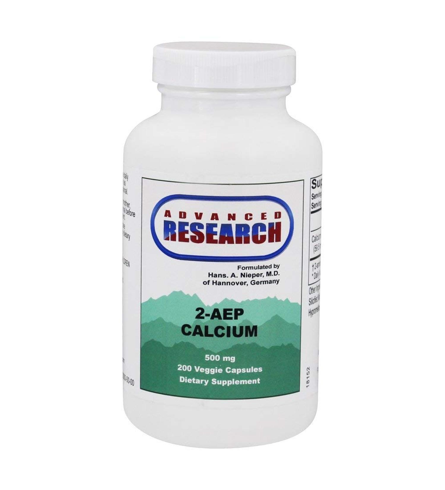 2-AEP Calcium 500mg | 200 Veg Capsules - Essential Bone Support - Buy Online on GoSupps.com