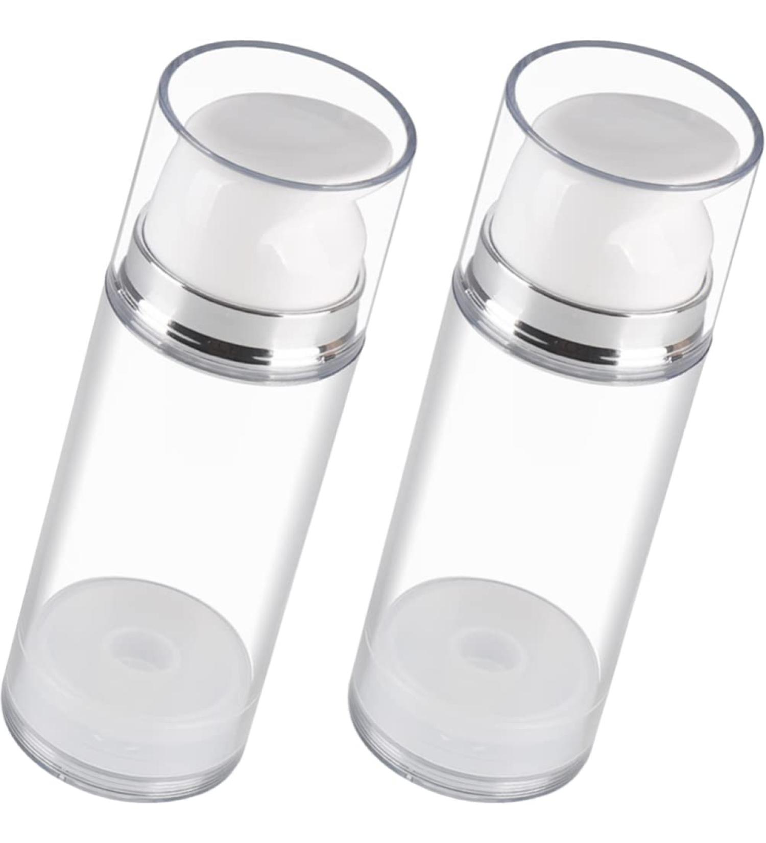 FRCOLOR 2pcs Squeeze Lotion Bottle Travel Toiletries Dispenser Travel Spray Bottles Vacuum Cosmetic Bottles Travel Lotion Container Travel Pump Bottle Airless Lotion Container Cream Bottle 12x4.9cm Transparent - Buy Online on GoSupps.com