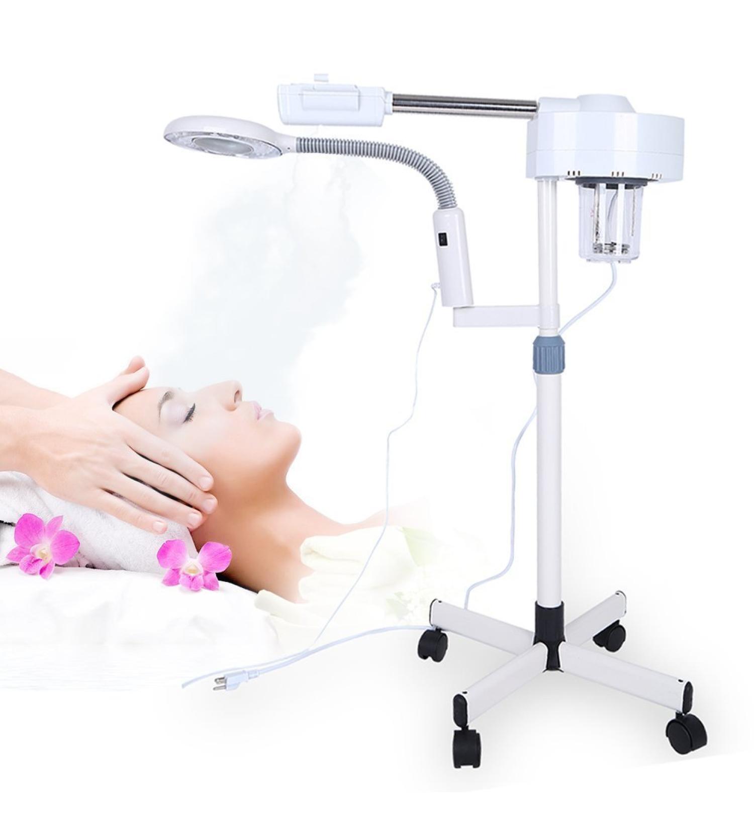 Lampadaire loupe vapeur faciale 2 en 1 rotation 360 pour salon de beaut  - Buy Online on GoSupps.com