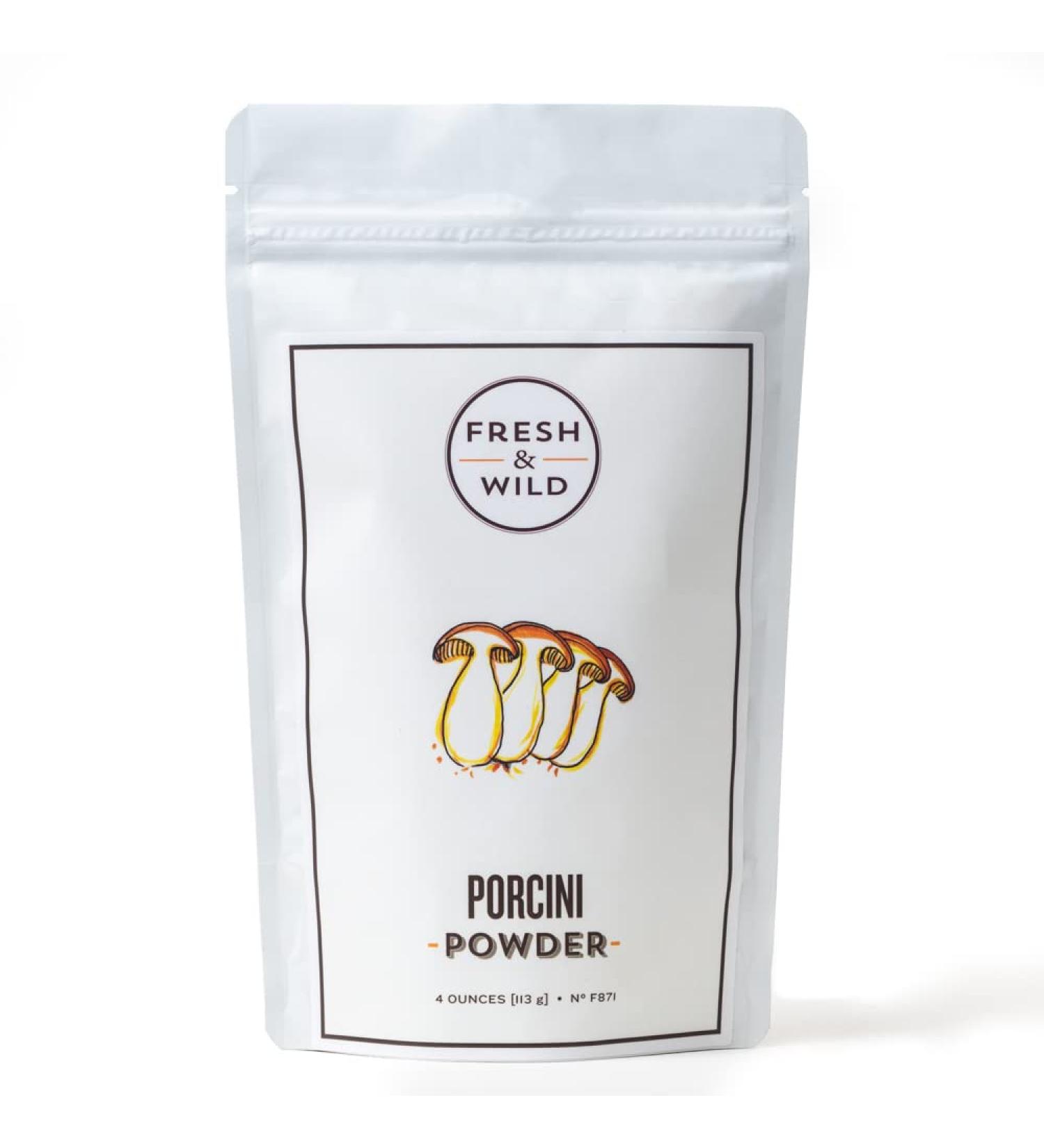 Dried Porcini Powder - All-Natural Vegan and Gluten-Free for Cooking in Pasta, Risotto, Soup, and More - 4 oz Gourmet Chef-Inspired Ingredients - Buy Online on GoSupps.com