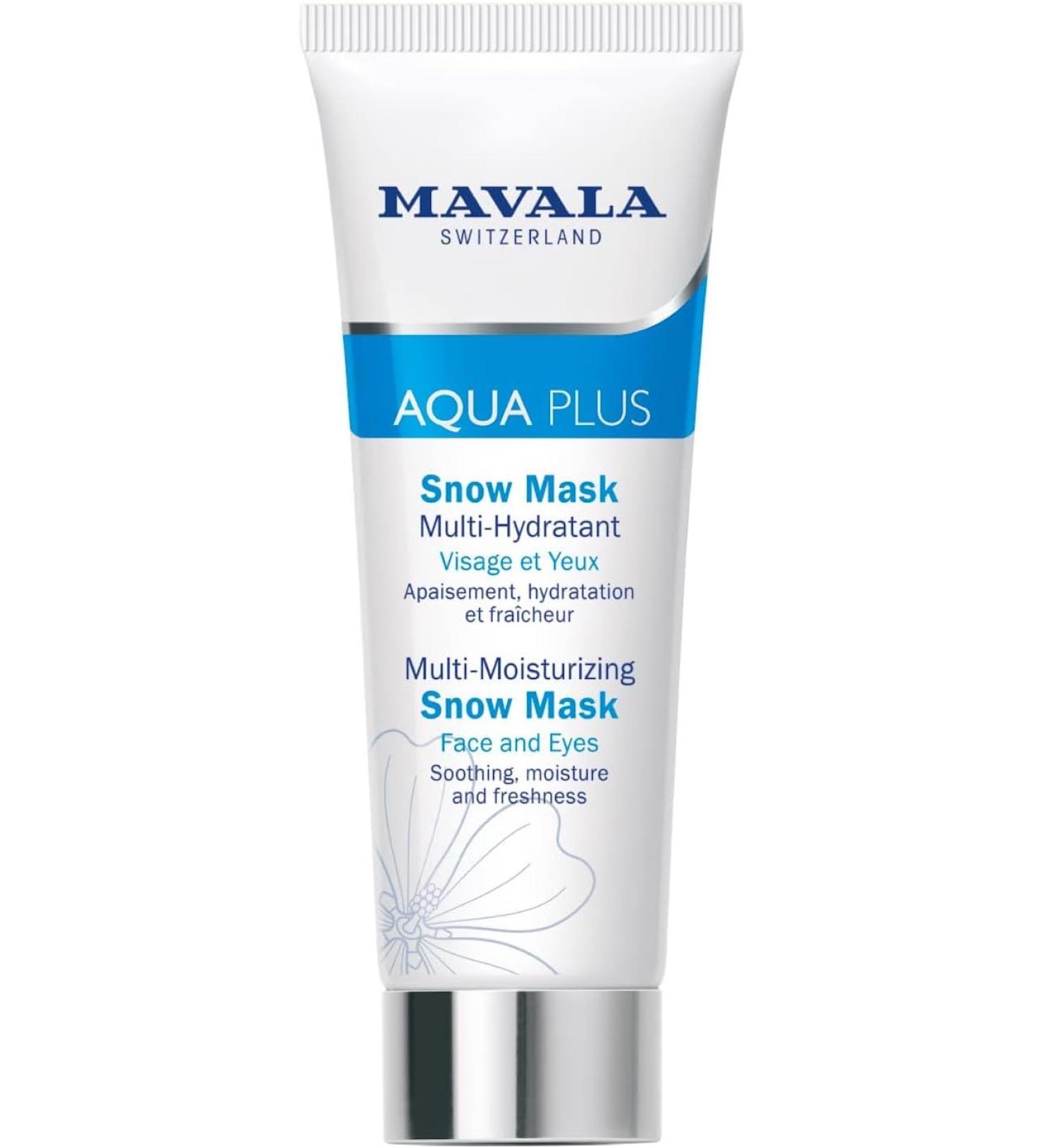 Mavala - Snow Mask Multi-Hydrating Aqua Plus Face and Eyes - Soothes hydrates and refreshes the skin - Formula based on Mallow and Glycerin of plant origin - All Skin Types - Buy Online on GoSupps.com