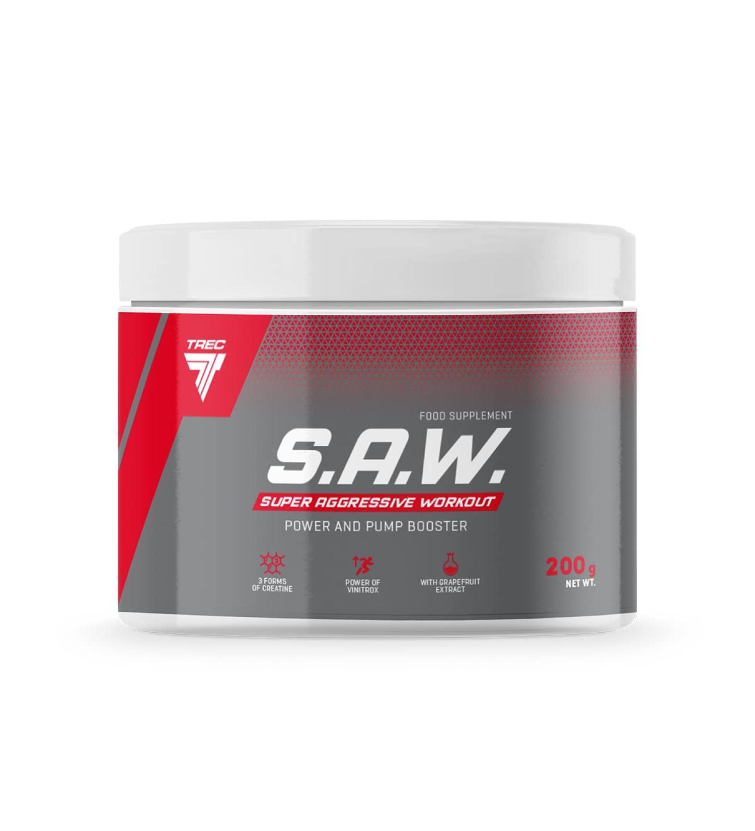Trec Nutrition S.A.W. - Muscle Building Creatine for Bodybuilding | Maximized Focus & Energy - 200g Wildberry Flavor - Buy Online on GoSupps.com