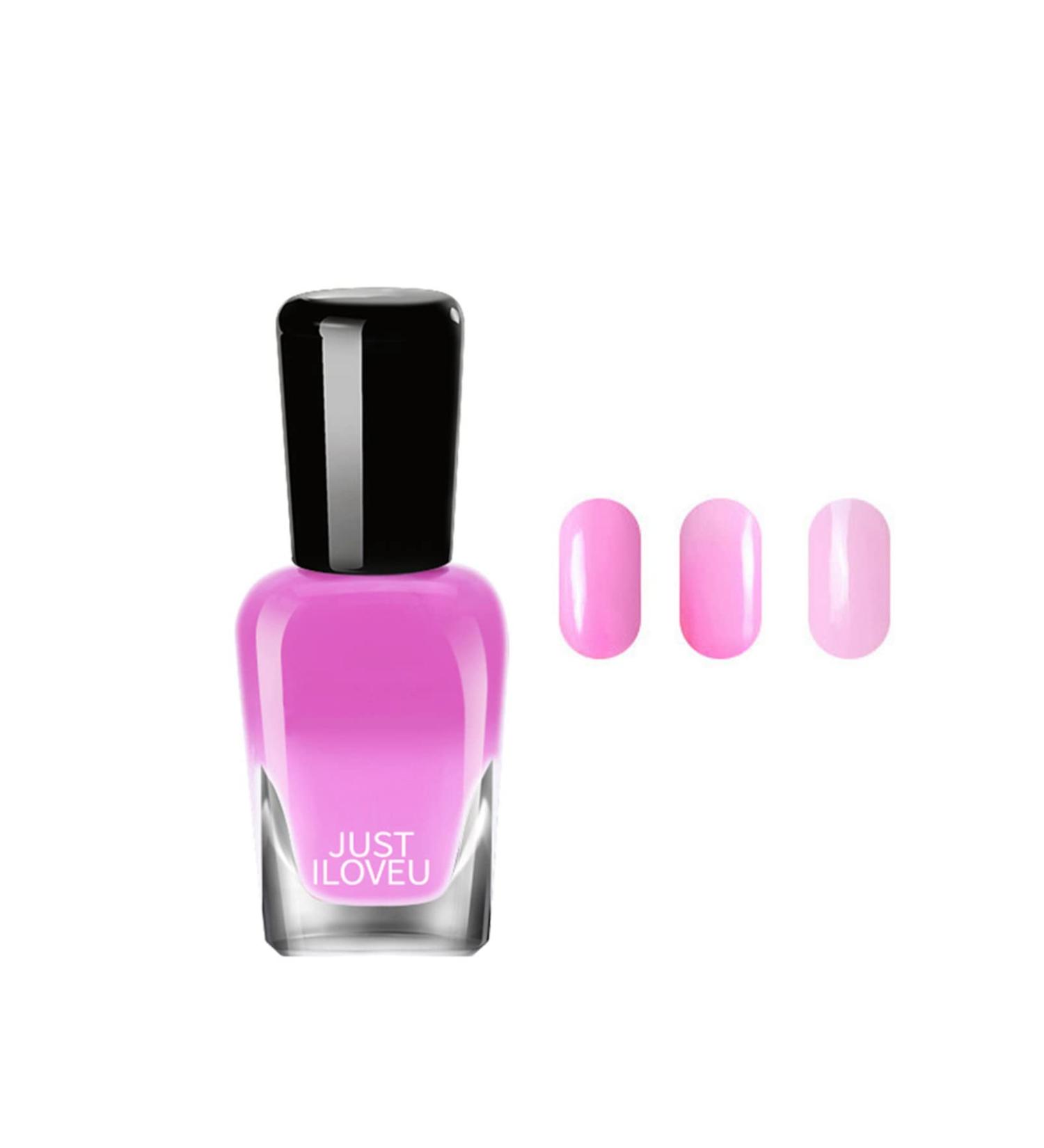 Pink Nail Polish - Quick Drying Long-Lasting Nail Varnish - Color Changing Temperature Control Nail Polish Home Nail Art Design - Without Use UV Lamp 7ml (W09) - Buy Online on GoSupps.com