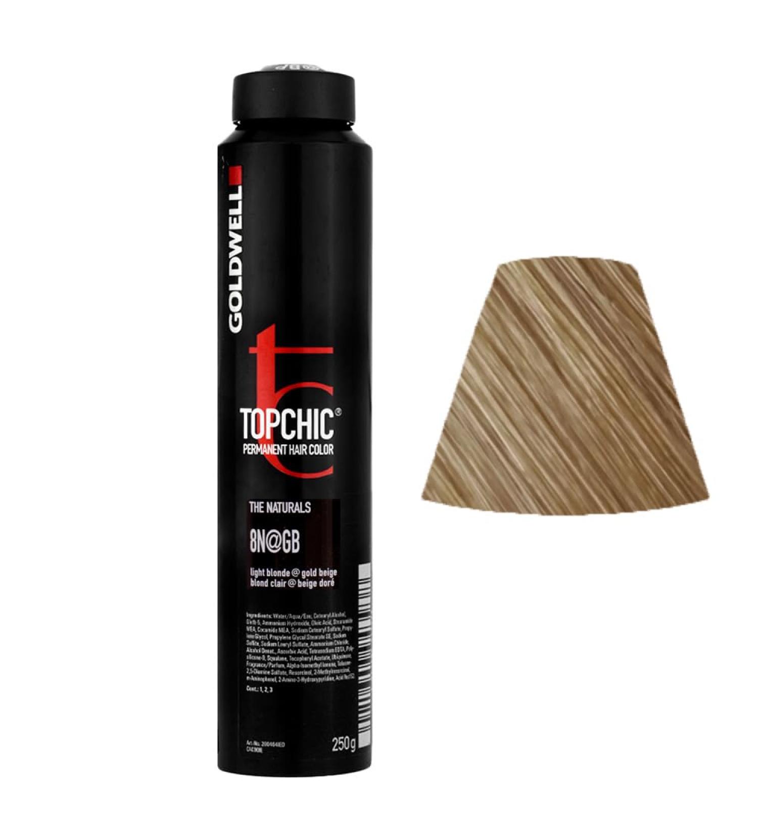 GOLDWELL Topchic 8N GB Light Blonde Gold Beige Can 250ml