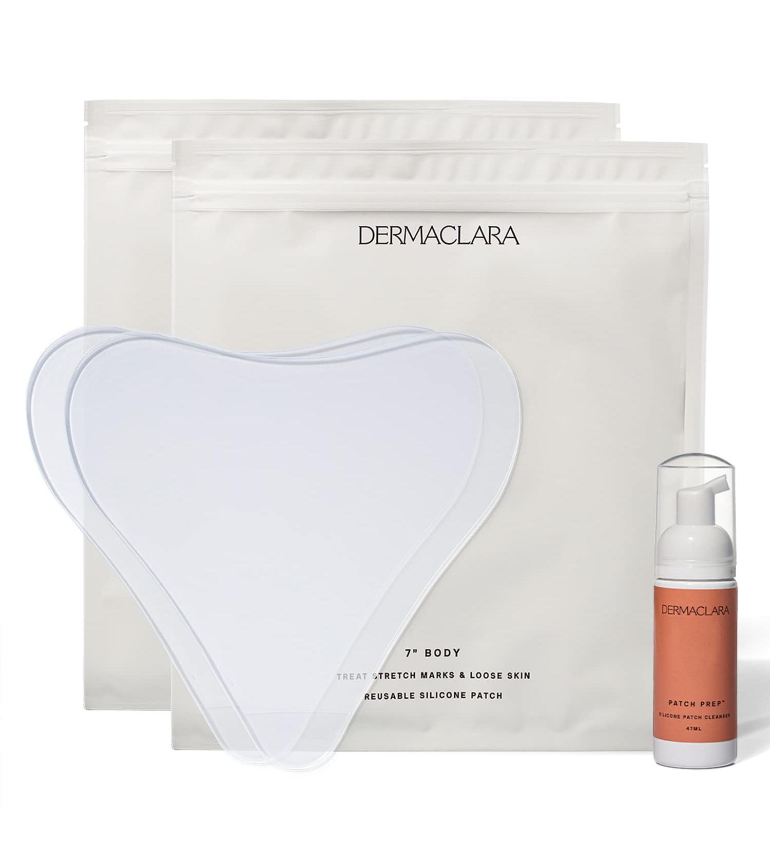Dermaclara Silicone Stretch Marks Patch Kit | Scar Treatment Gel | Pregnancy Safe Skincare | Postpartum Care | Skin Firming Formula | Baby Shower Gift | Natural Stretch Mark Oil | 2x 7in Patches + Patch Prep - Buy Online on GoSupps.com