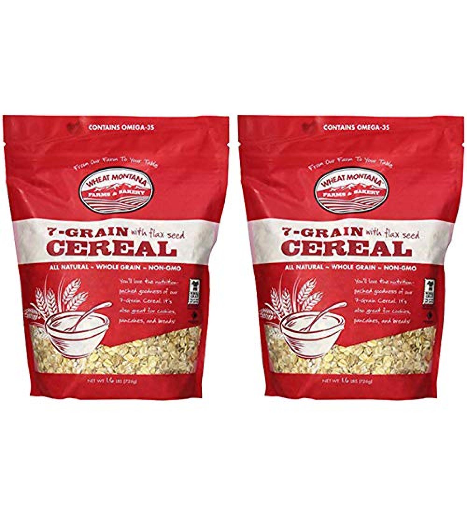 Wheat Montana Farms & Bakery, 7 Grain with Flax Seed Cereal, 1.6 Pound (2 pack)
