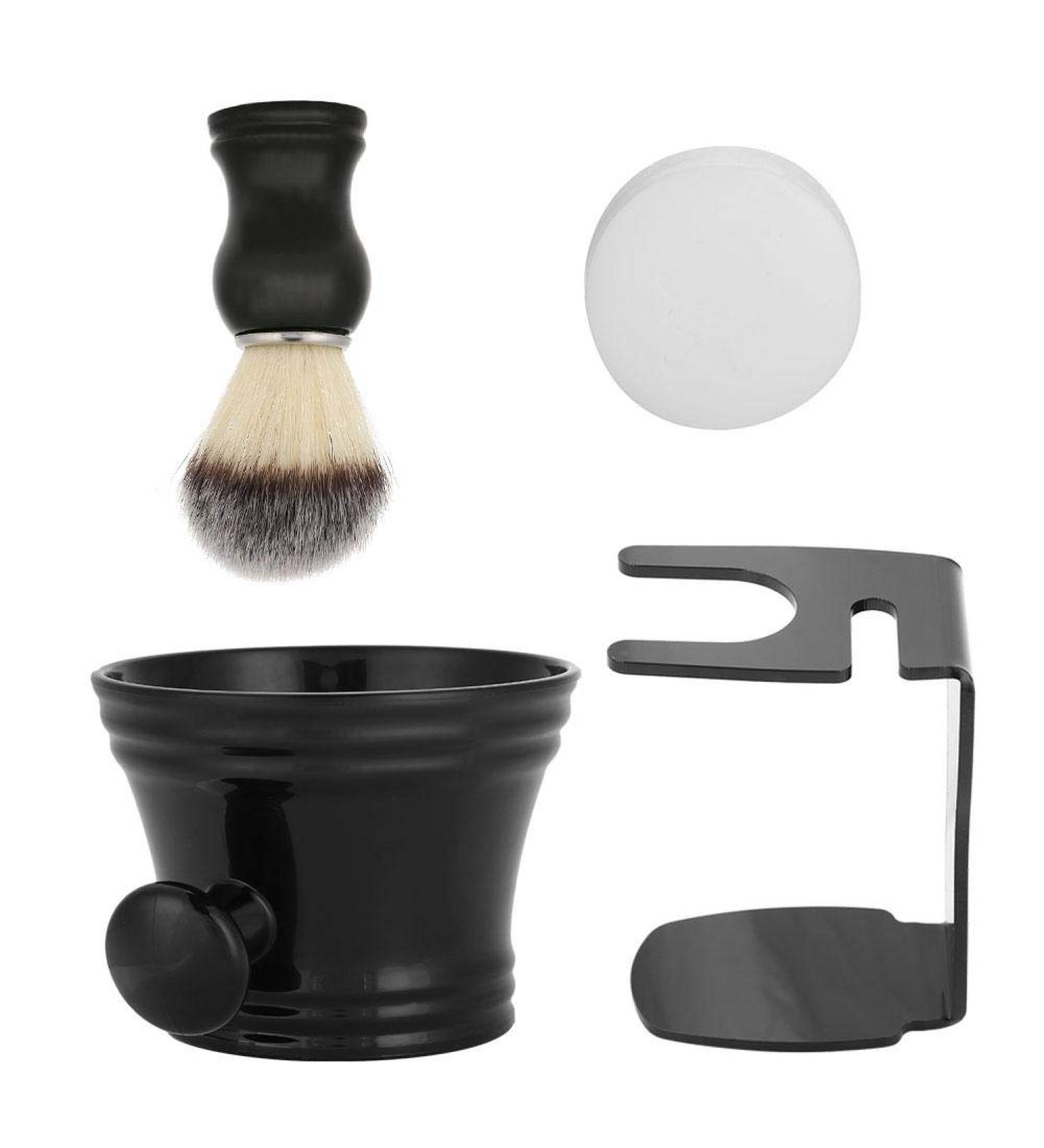 Dekaim 4-in-1 Shaving Brush Set - Complete Men's Shaving Kit with Stand & Soap Dish for a Luxurious Grooming Experience - Buy Online on GoSupps.com