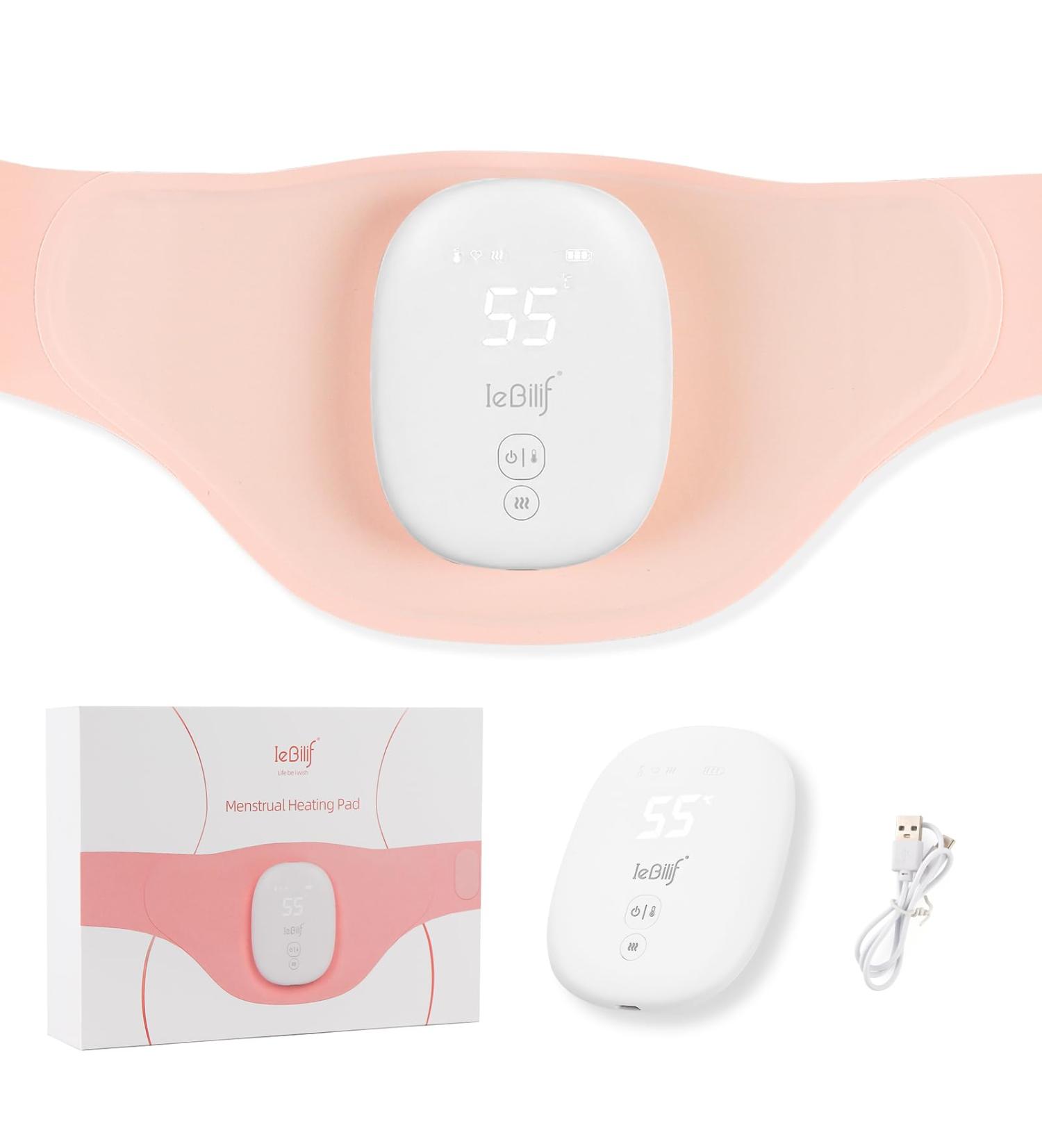 Buy Cordless Period Heat Belt Menstruation Heating Belt for Abdomen Relief | Pink Belly Warmer & Gift for Women - Buy Online on GoSupps.com