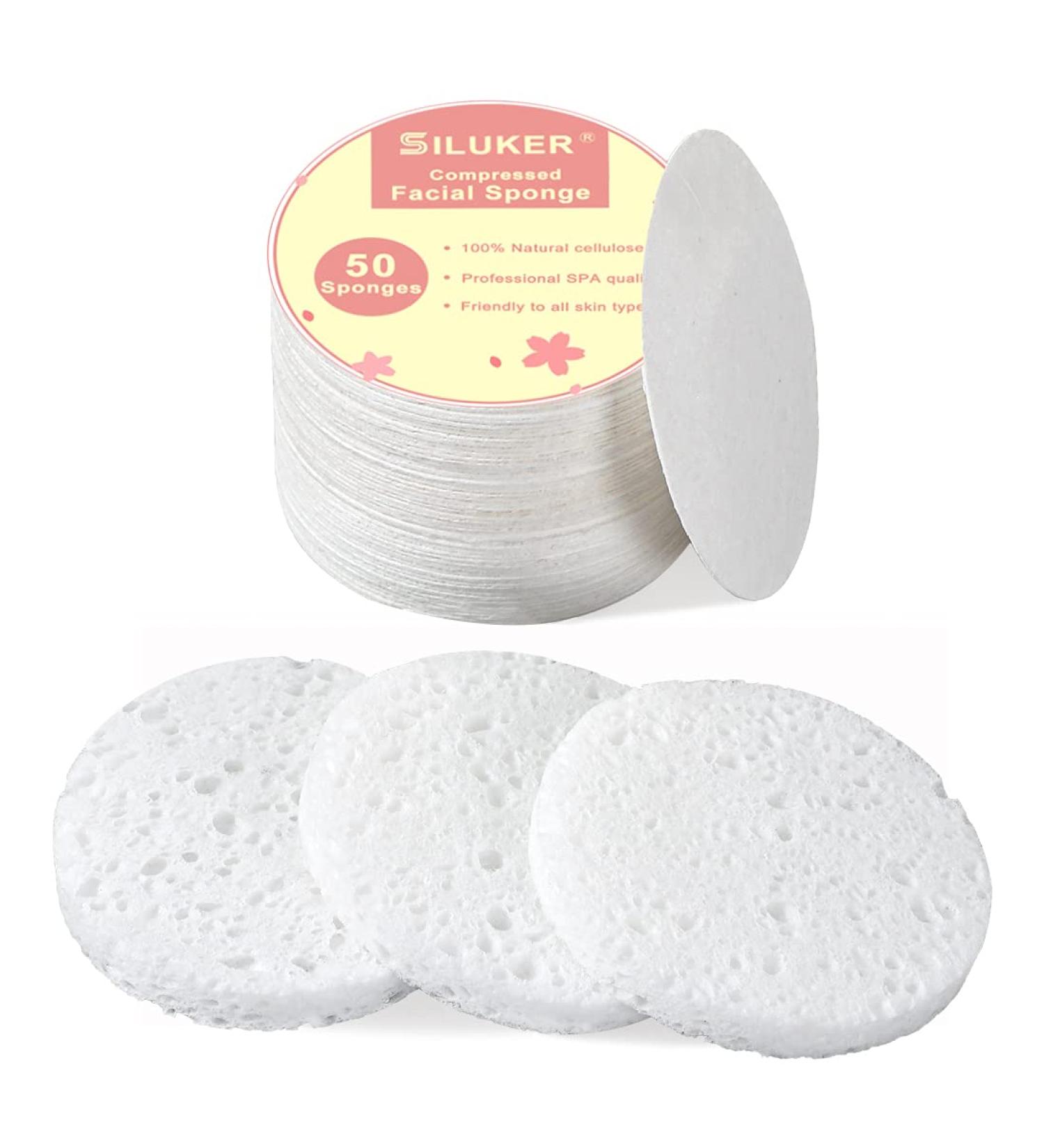 50-Count Compressed Facial Sponges - Natural Cellulose for Cleansing, Exfoliating, and Makeup Removal - Buy Online on GoSupps.com