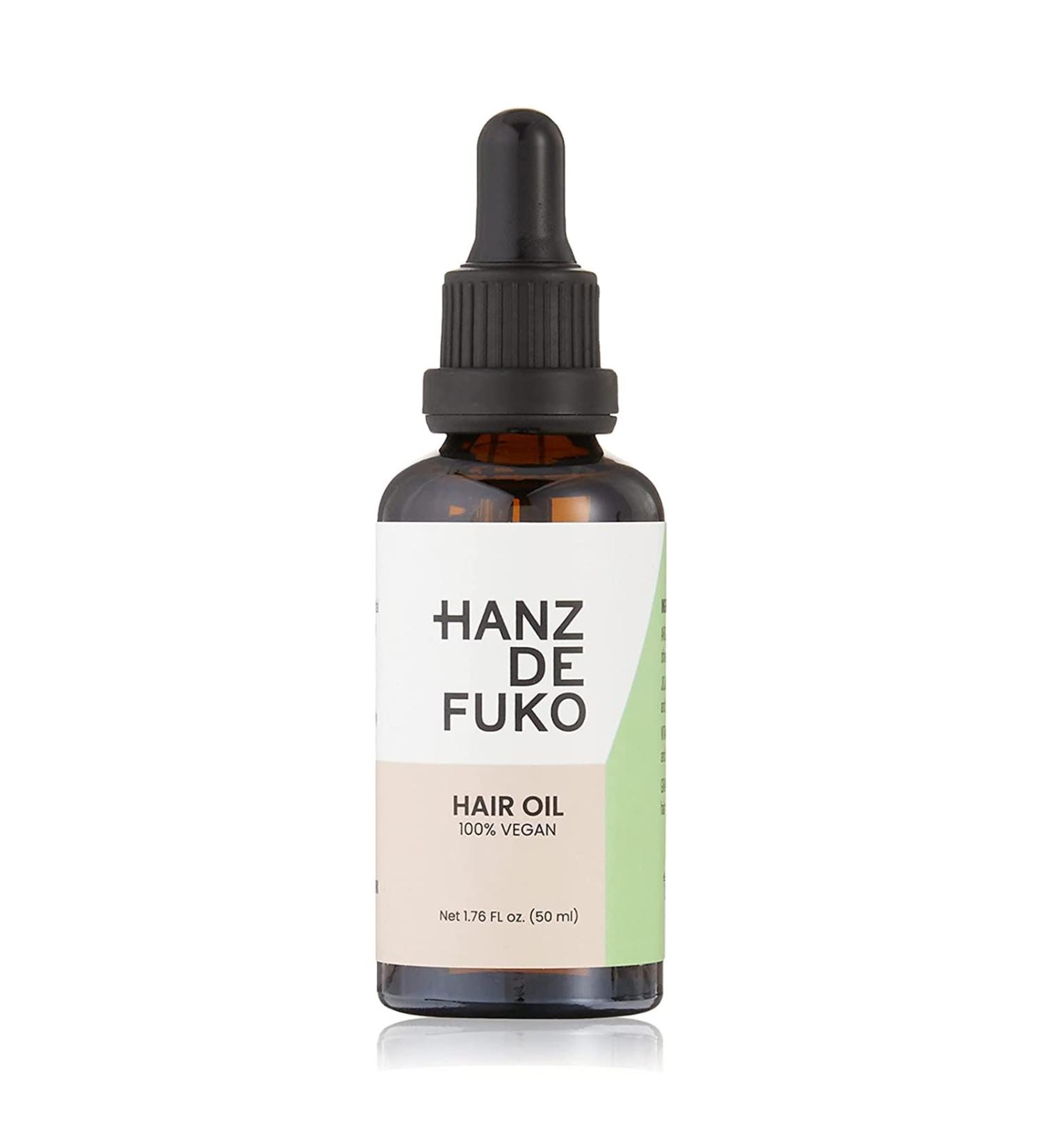Hanz de Fuko Vegan Hair and Beard Oil - Hydrating Oil for Softer Hair, Smoother Beard - Supports Growth and Health - 1.76 oz - Buy Online on GoSupps.com