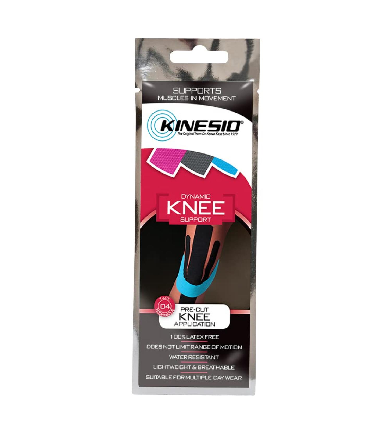 Kinesio Tape - Pre-Cut Knee Support - Optimized Athletic Tape Strips - 3 Single-Use Knee Strips - Buy Online on GoSupps.com