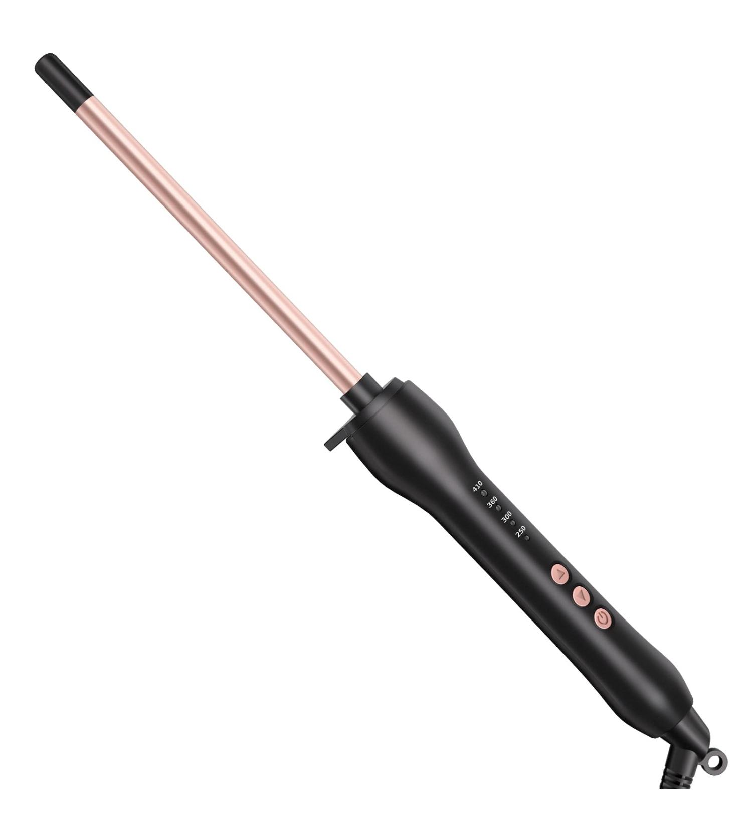 3/8 Inch Curling Iron - Adjustable Temperature Tiny Curling Wand for All Hair Types - Ceramic Small Barrel with Heat Resistant Glove - Buy Online on GoSupps.com