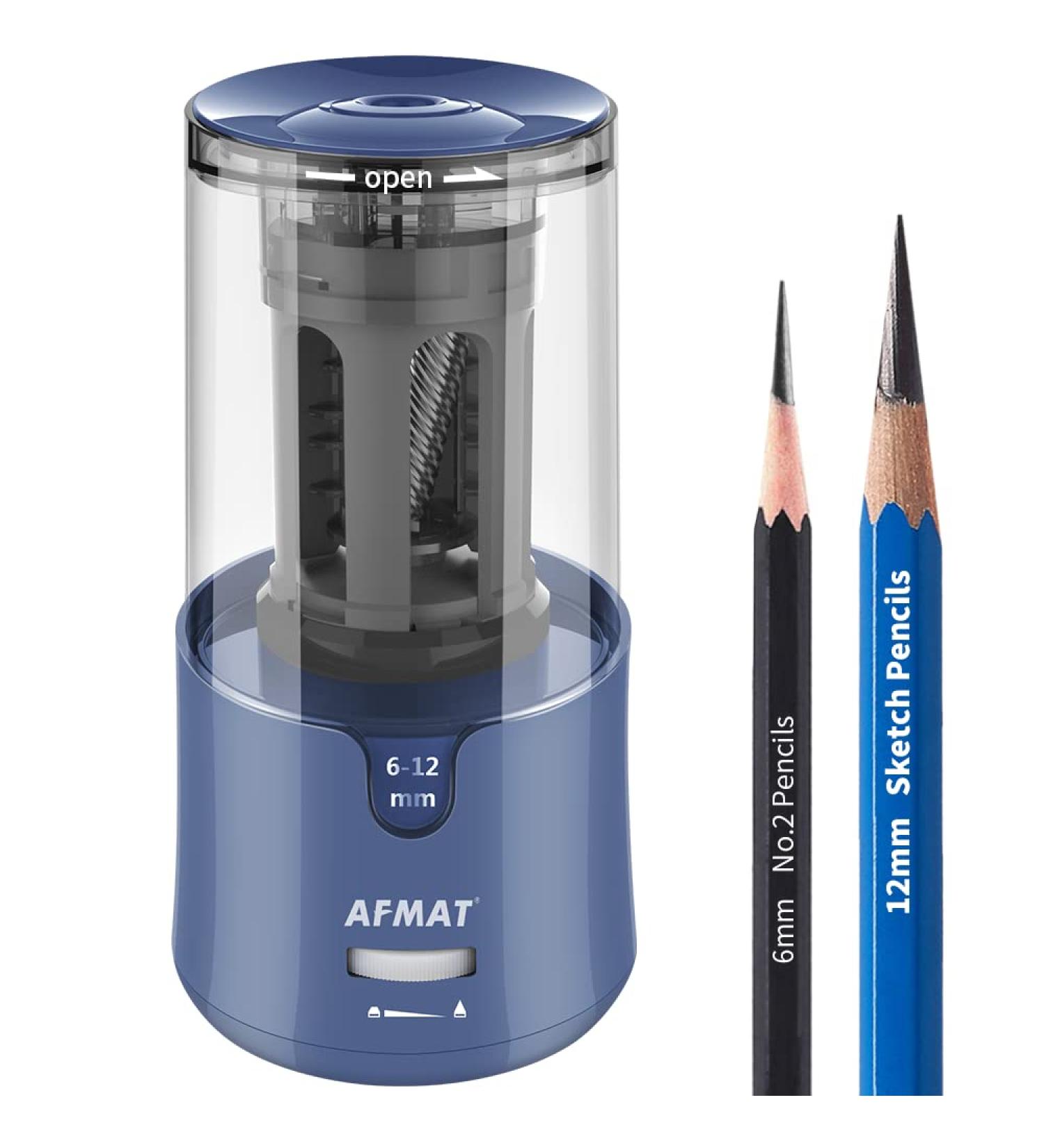 AFMAT Long Point Art Pencil Sharpeners for 6-12mm Drawing Sketching Colored Pencils  Heavy Duty Electric Pencil Sharpener for Artists(Blue) - Buy Online on GoSupps.com