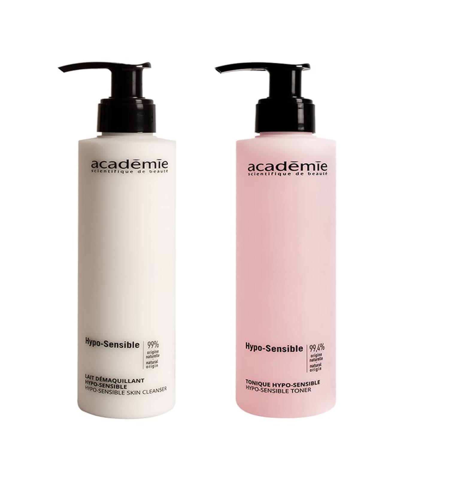 Academie Academie Hypo Sensitive Cleansing Milk and Toning Cleanser 400 ml Pack of 2