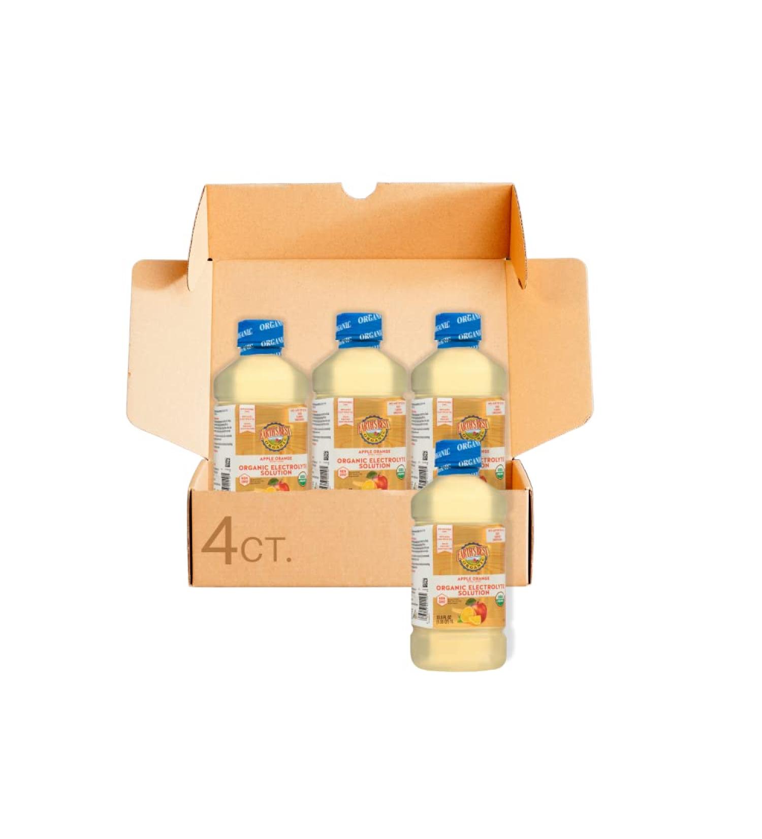 Earth's Best Organic Toddler Electrolyte Solution - Apple Orange, 1L (Pack of 4) | Hydration for Kids - Buy Online on GoSupps.com