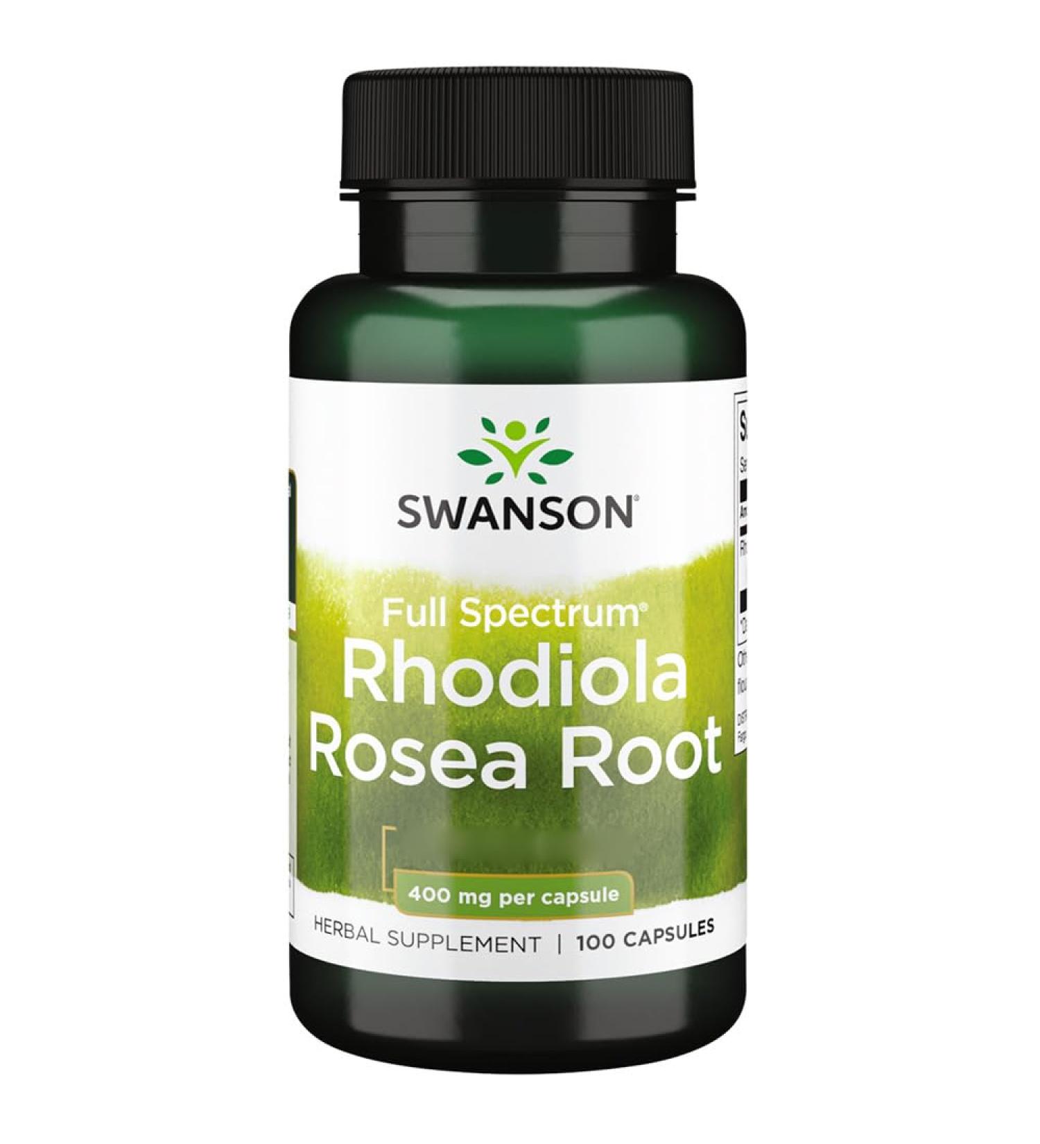 Swanson Rhodiola Rosea Root (Rose Root Extract) 400mg 100 Capsules High Dosed Lab Tested Soy Free Gluten Free Non-GMO - Buy Online on GoSupps.com