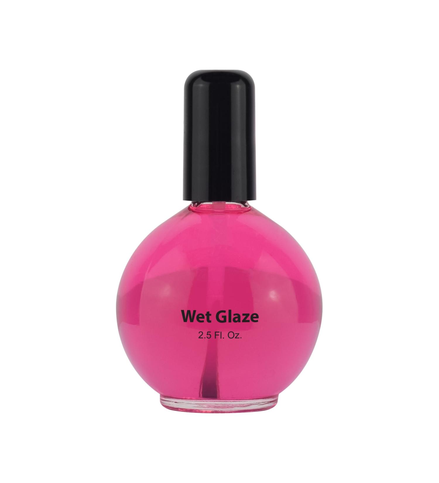 Pro Nail Wet Glaze - Clear Quick Dry Top Coat | Professional Salon Size 2.5 Oz | Best Nail Polish for Perfect Finish - Buy Online on GoSupps.com