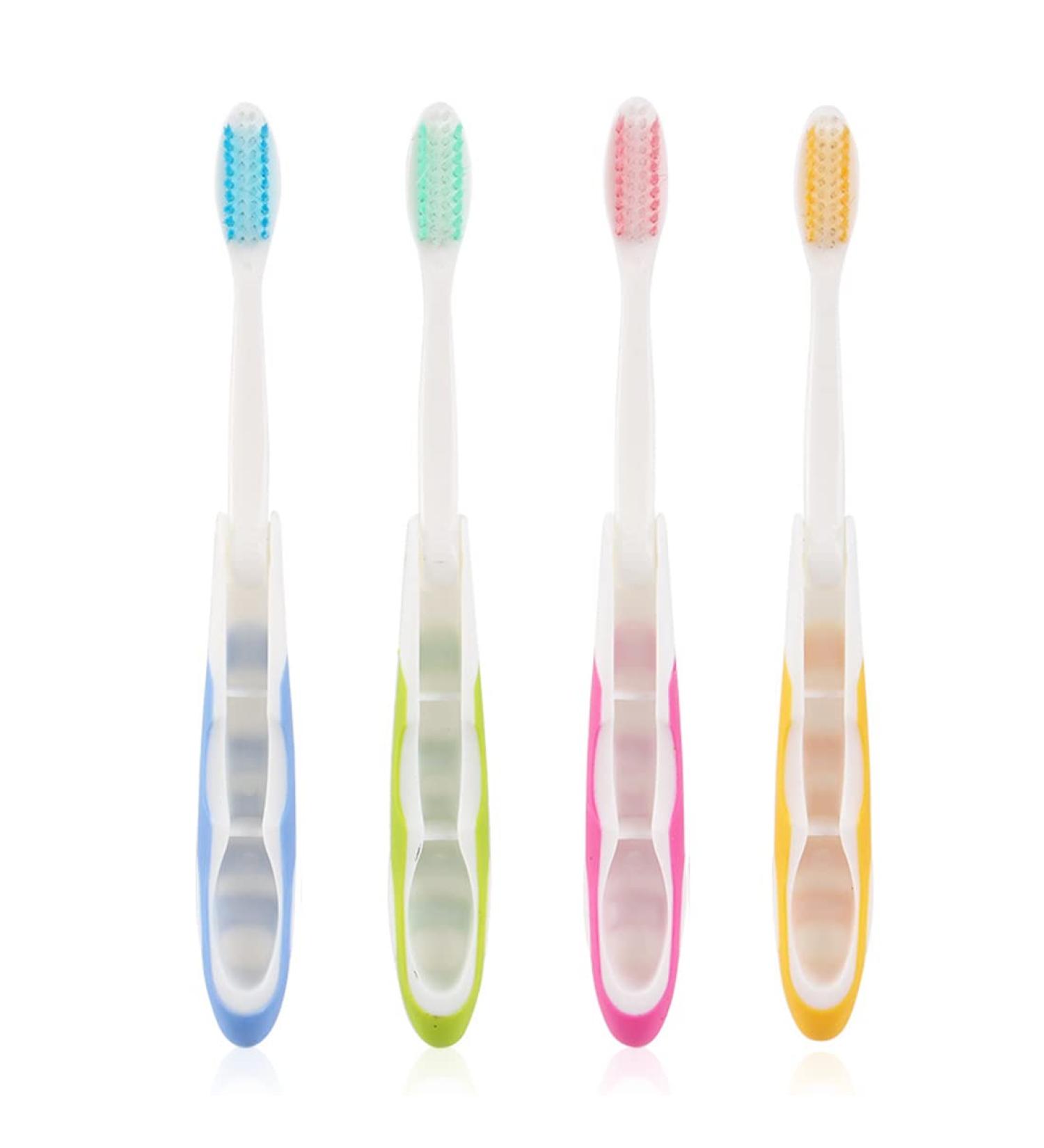Buy Tslrsa Foldable Travel Toothbrush - 8 Soft Bristle Portable Toothbrushes for Adults & Children | Ideal for Sensitive Gums - International Shipping - Buy Online on GoSupps.com