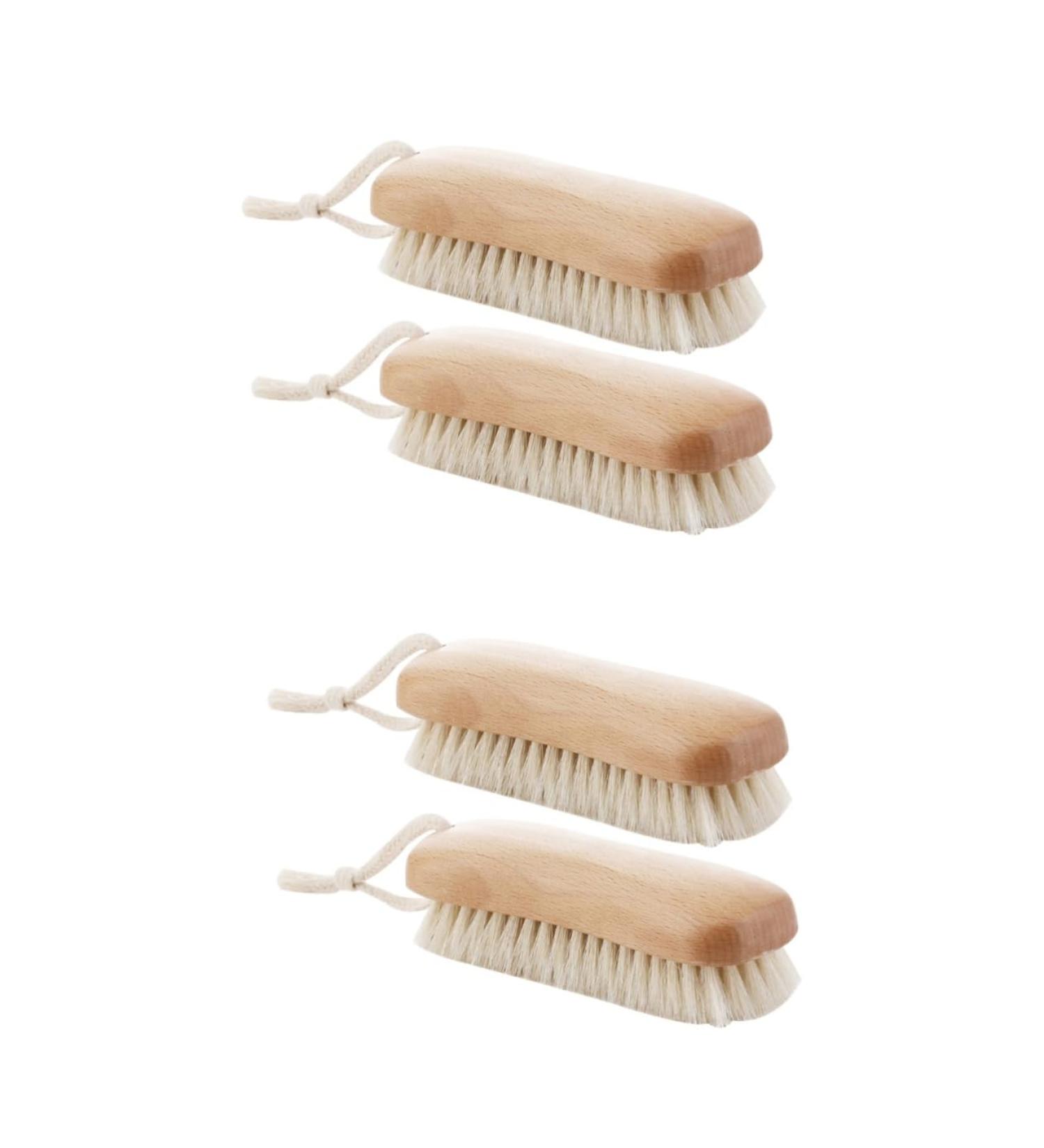 Solustre 4-Piece Shoe Brush Cleaner Set - Household Boot & Coat Cleaning Brushes with Handle | Durable Bristle Polishing Brush - Buy Online on GoSupps.com