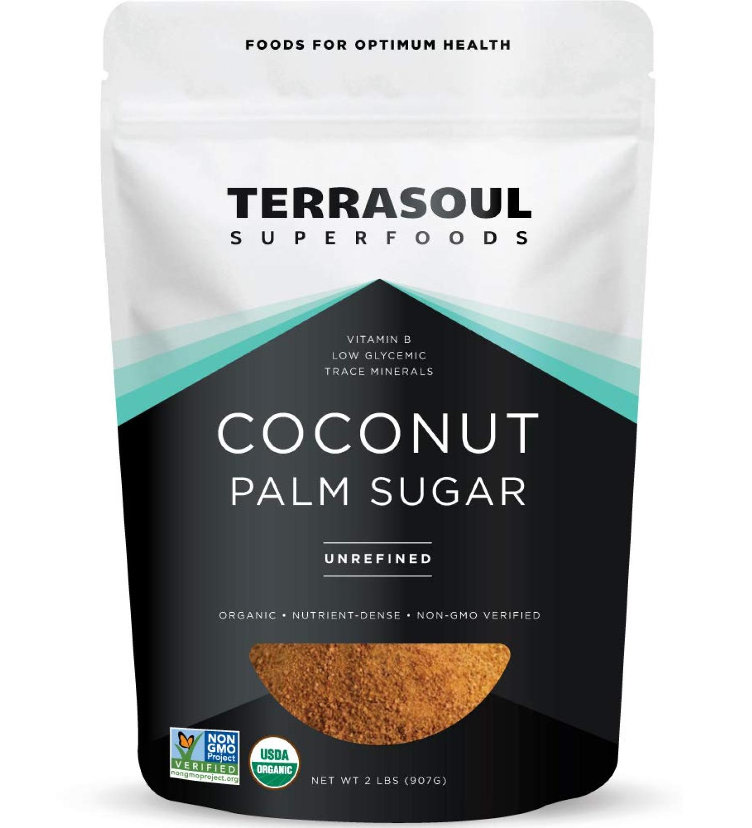 Terrasoul Superfoods Organic Coconut Sugar  2 Lbs - Low Glycemic | Unrefined | Trace Minerals 2 Pound (Pack of 1) - Buy Online on GoSupps.com