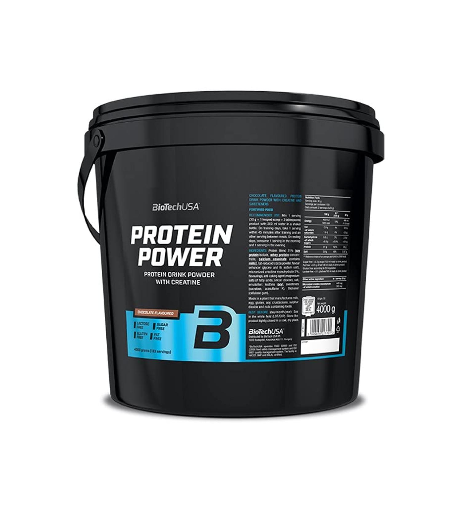 5 x Biotech USA Protein Power 4 kg bucket vanilla pack of 5