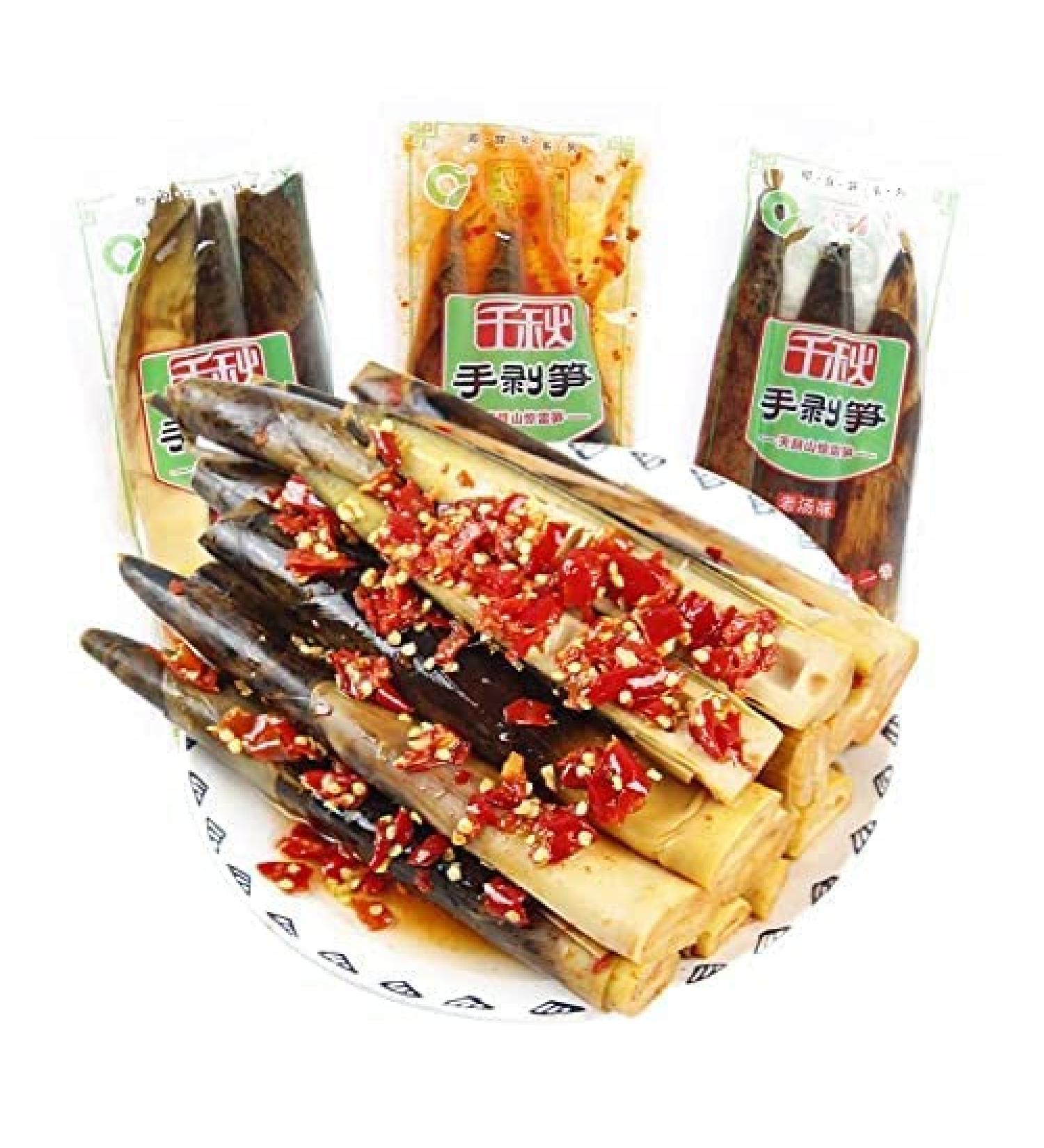Spicy Pickled Pepper Crispy Bamboo Shoots 230g/bag Hand Peeled Bamboo Shoots Fresh Bamboo Shoots Chinese Spicy Snacks Pickled Vegetables Snacks and Snack Food (Mix and Match Flavors 1 Pack) Mix and Match Flavors 1 pack - Buy Online on GoSupps.com