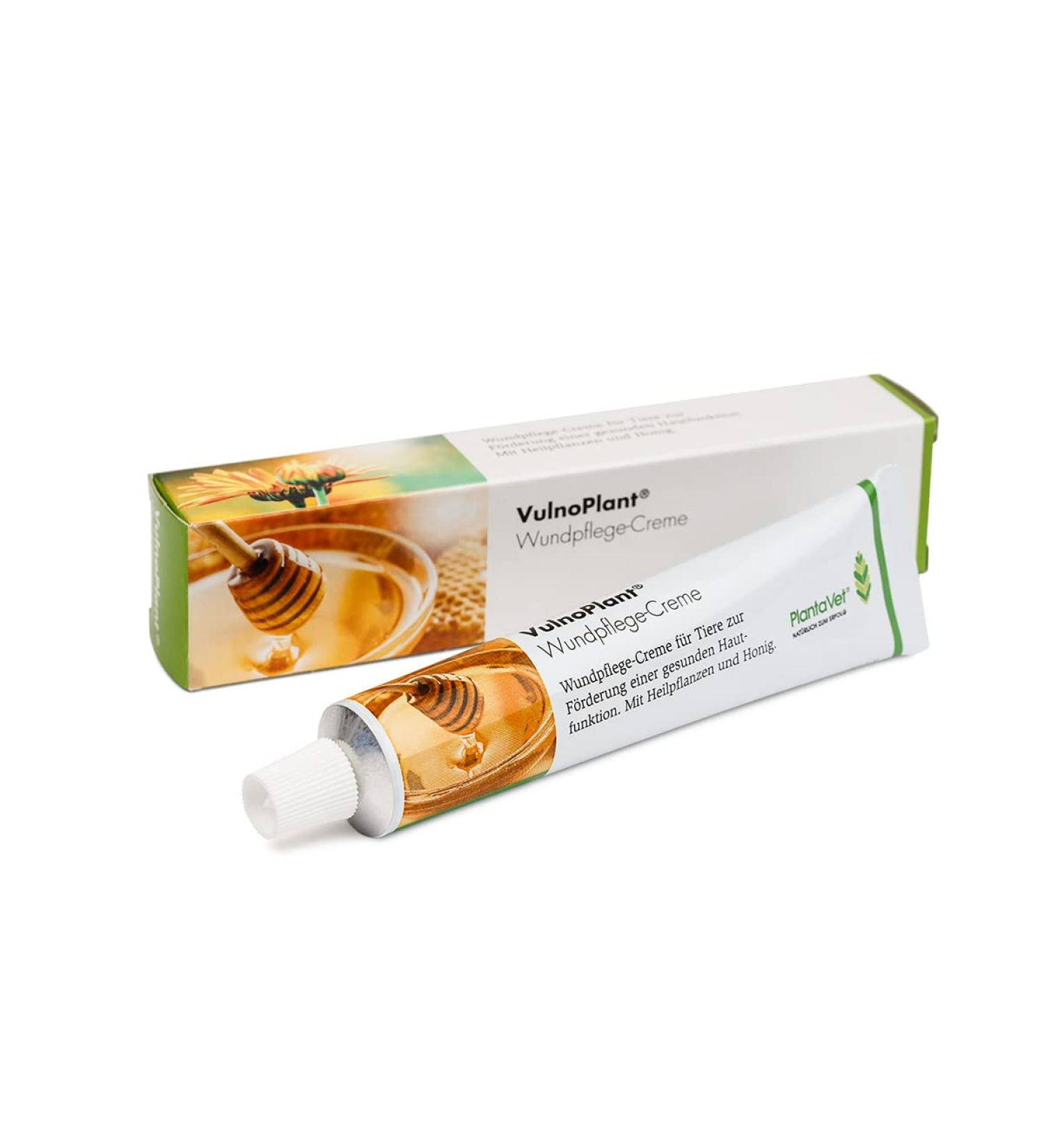 Plantavet Vulnoplant wound care cream |10g |Wound care cream for animals |Can contribute to promoting healthy skin function |With chamomile calendula hammamelis and honey