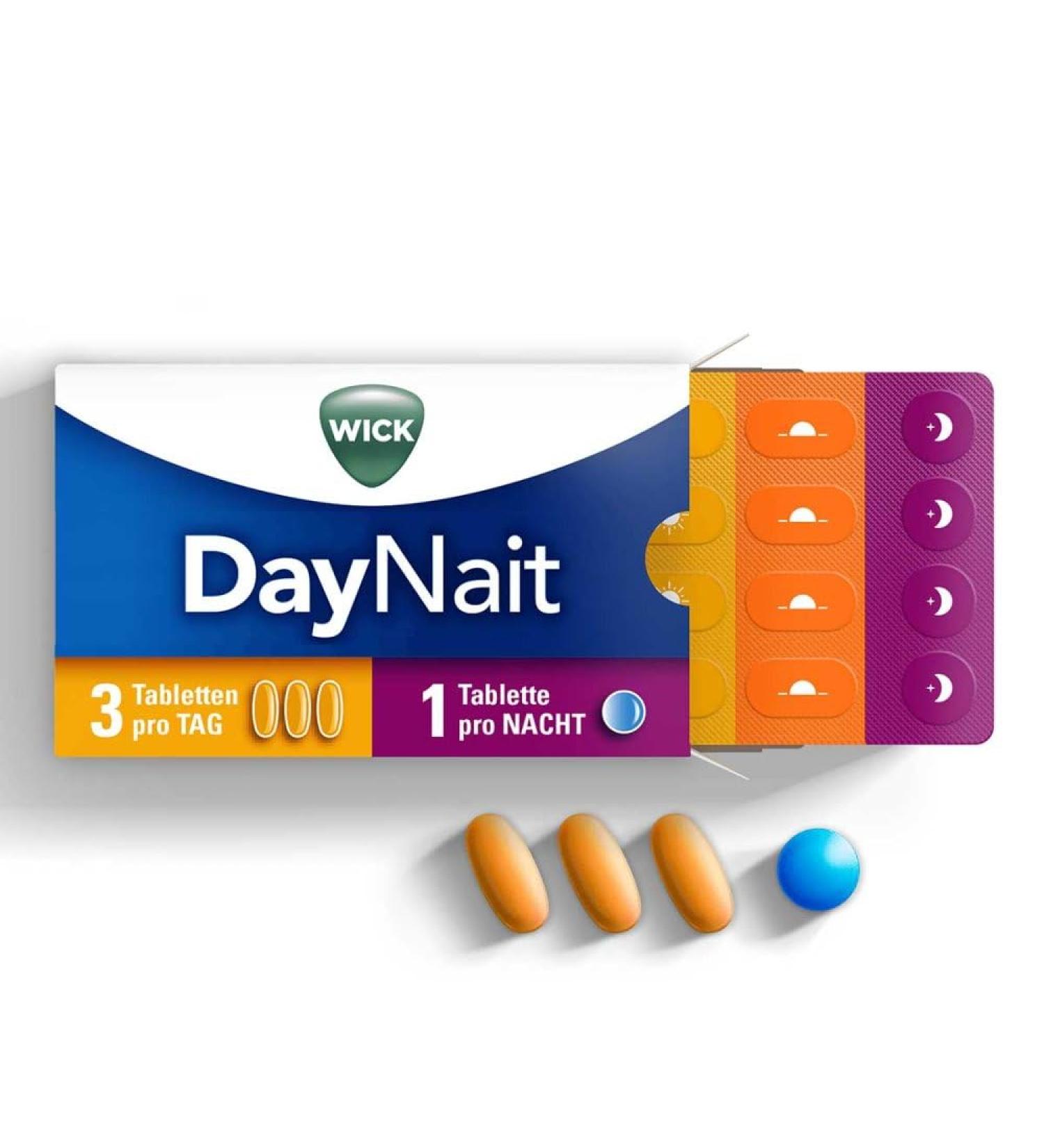 Buy Wick Daynait Film-Coated Tablets 16 St - Fast International Shipping | Best Price & Quality - Buy Online on GoSupps.com