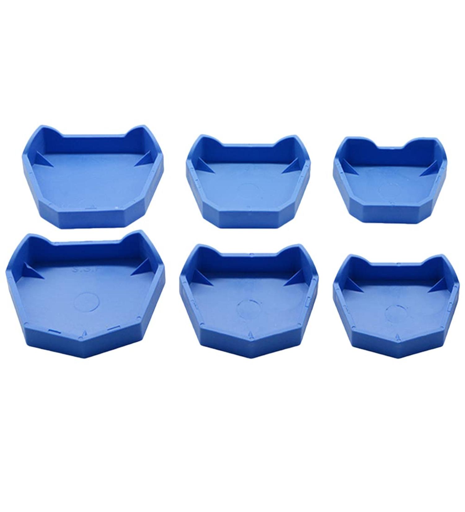 iplusmile 6pcs Silicone Mouthpieces - Dental Lab Model Ex Base Material Fingerprint Mold in Blue | International Shipping Available - Buy Online on GoSupps.com